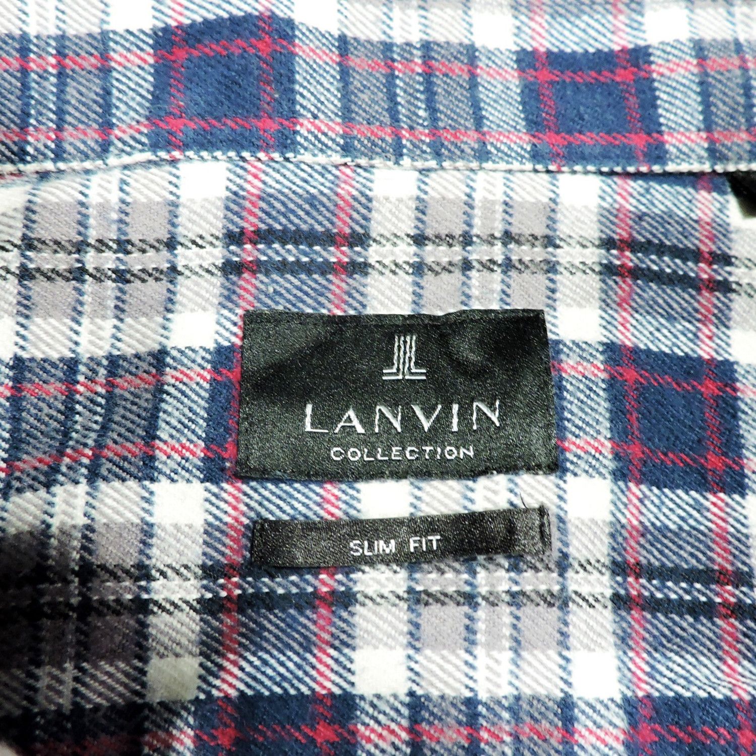 Lanvin Lanvin Collection Slim Fit Plaid Flannel Shirt Size US L / EU 52-54 / 3 - 3 Thumbnail