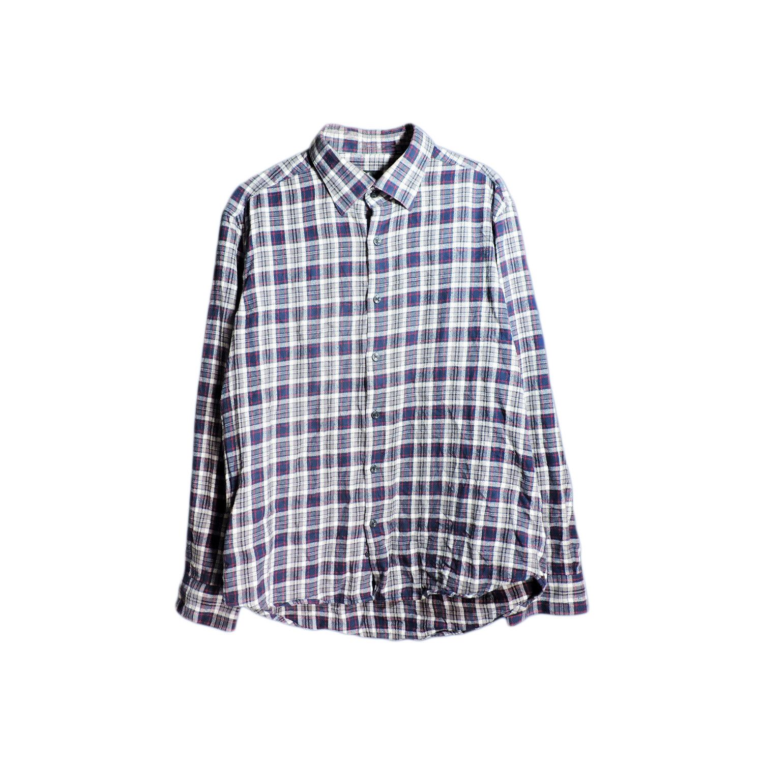 Lanvin Lanvin Collection Slim Fit Plaid Flannel Shirt Size US L / EU 52-54 / 3 - 1 Thumbnail