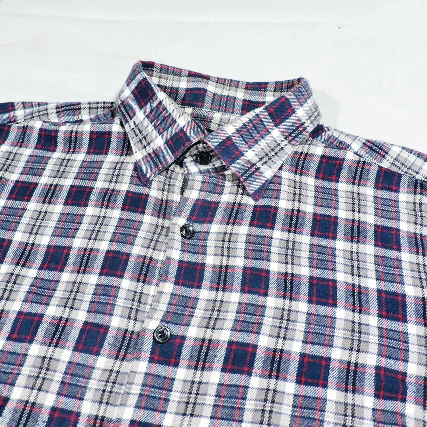 Lanvin Lanvin Collection Slim Fit Plaid Flannel Shirt Size US L / EU 52-54 / 3 - 7 Thumbnail