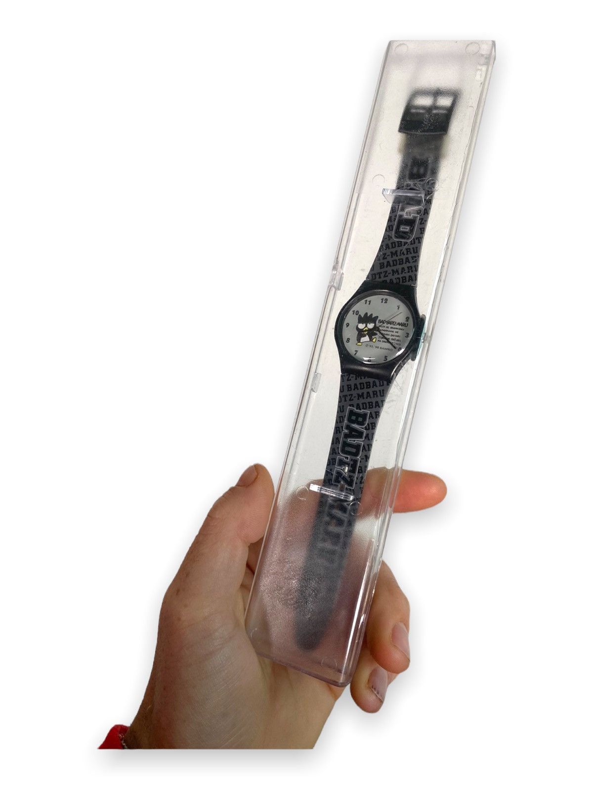 image of Vintage ‘96 Bad Batz-Maru Sanrio Watch in Black/Gray, Men's