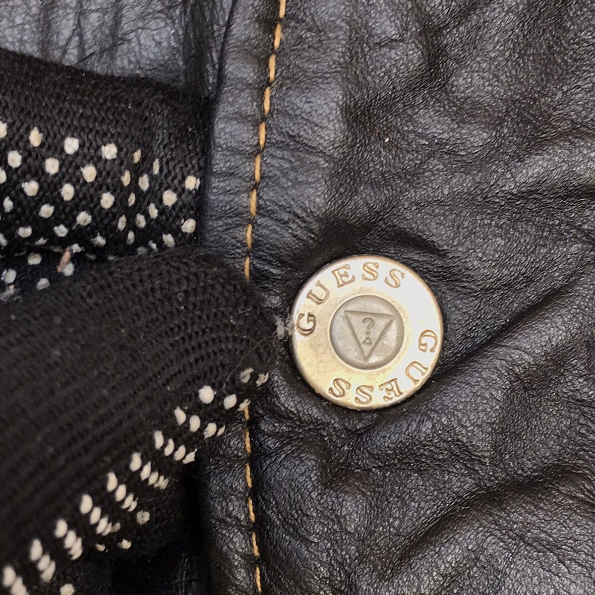 Guess × Vintage Rare Varsity Guess Full leather big Logo spell out Size US S / EU 44-46 / 1 - 9 Thumbnail
