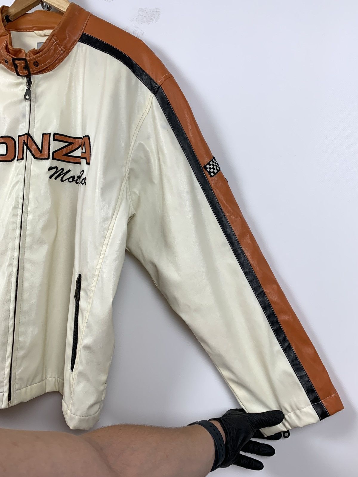 Vintage Vintage Speedway Monza Racing Moto Leather Jacket Size US XXL / EU 58 / 5 - 16 Thumbnail