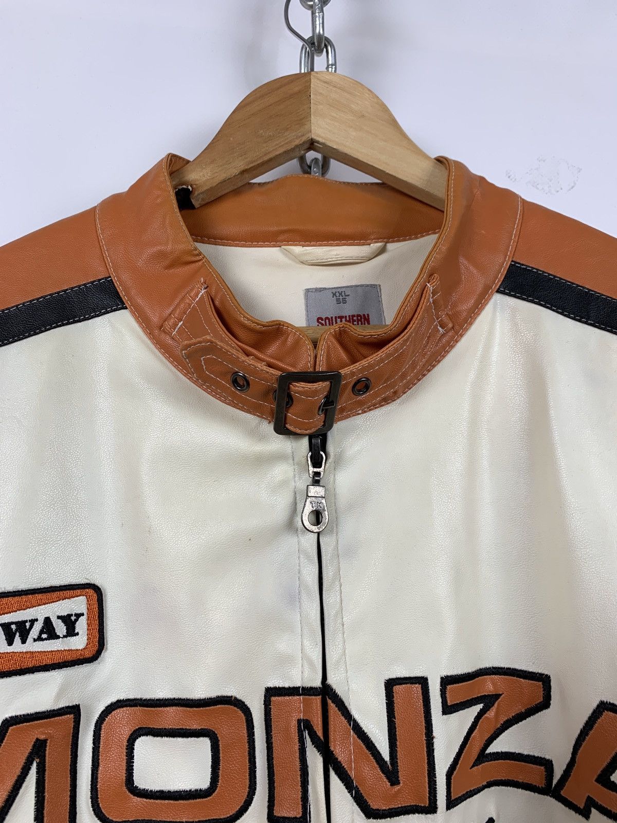 Vintage Vintage Speedway Monza Racing Moto Leather Jacket Size US XXL / EU 58 / 5 - 11 Thumbnail