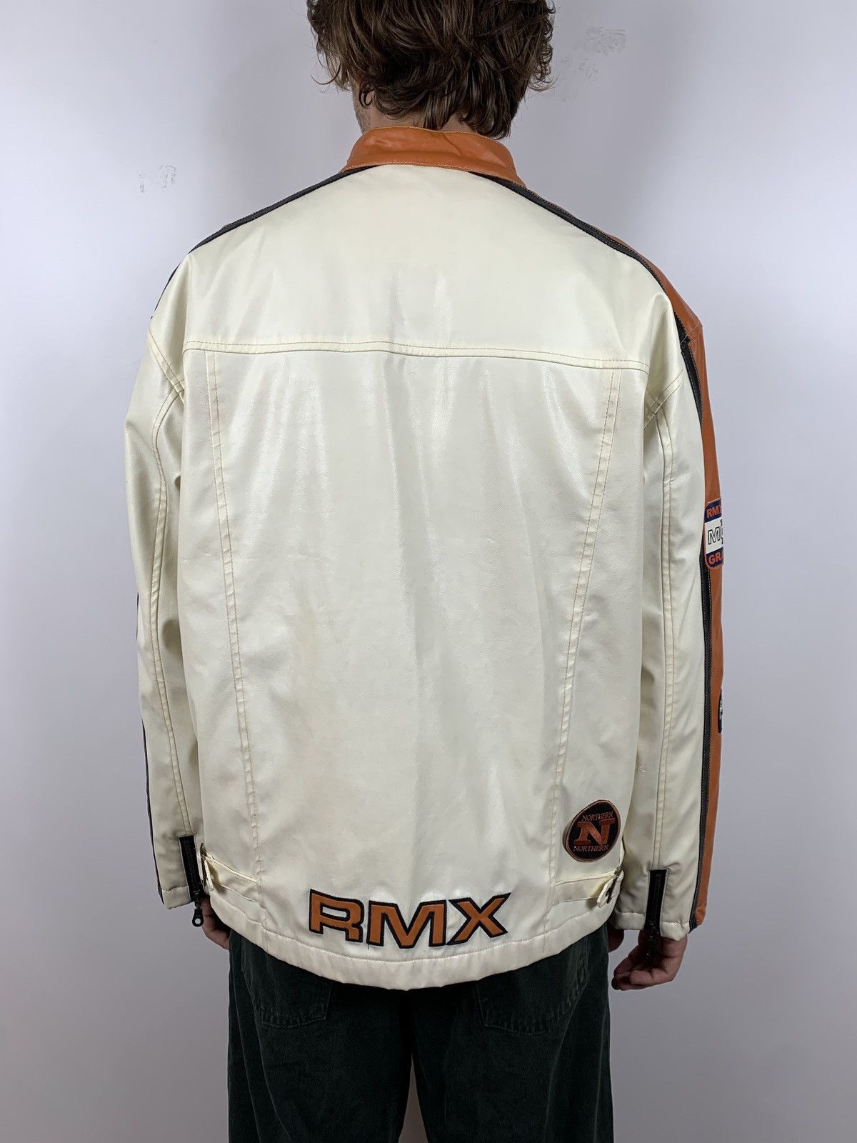 Vintage Vintage Speedway Monza Racing Moto Leather Jacket Size US XXL / EU 58 / 5 - 4 Thumbnail