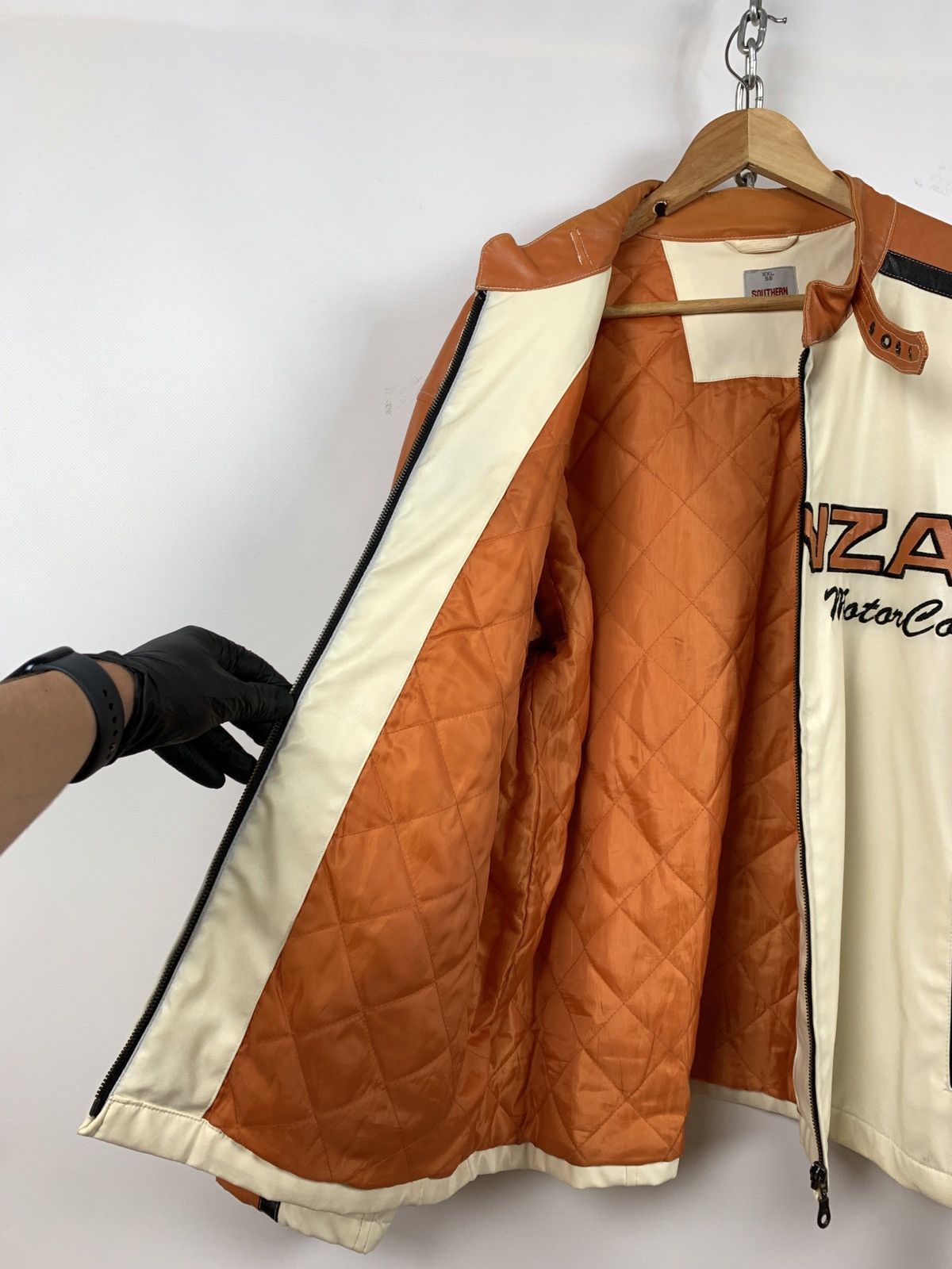 Vintage Vintage Speedway Monza Racing Moto Leather Jacket Size US XXL / EU 58 / 5 - 17 Thumbnail