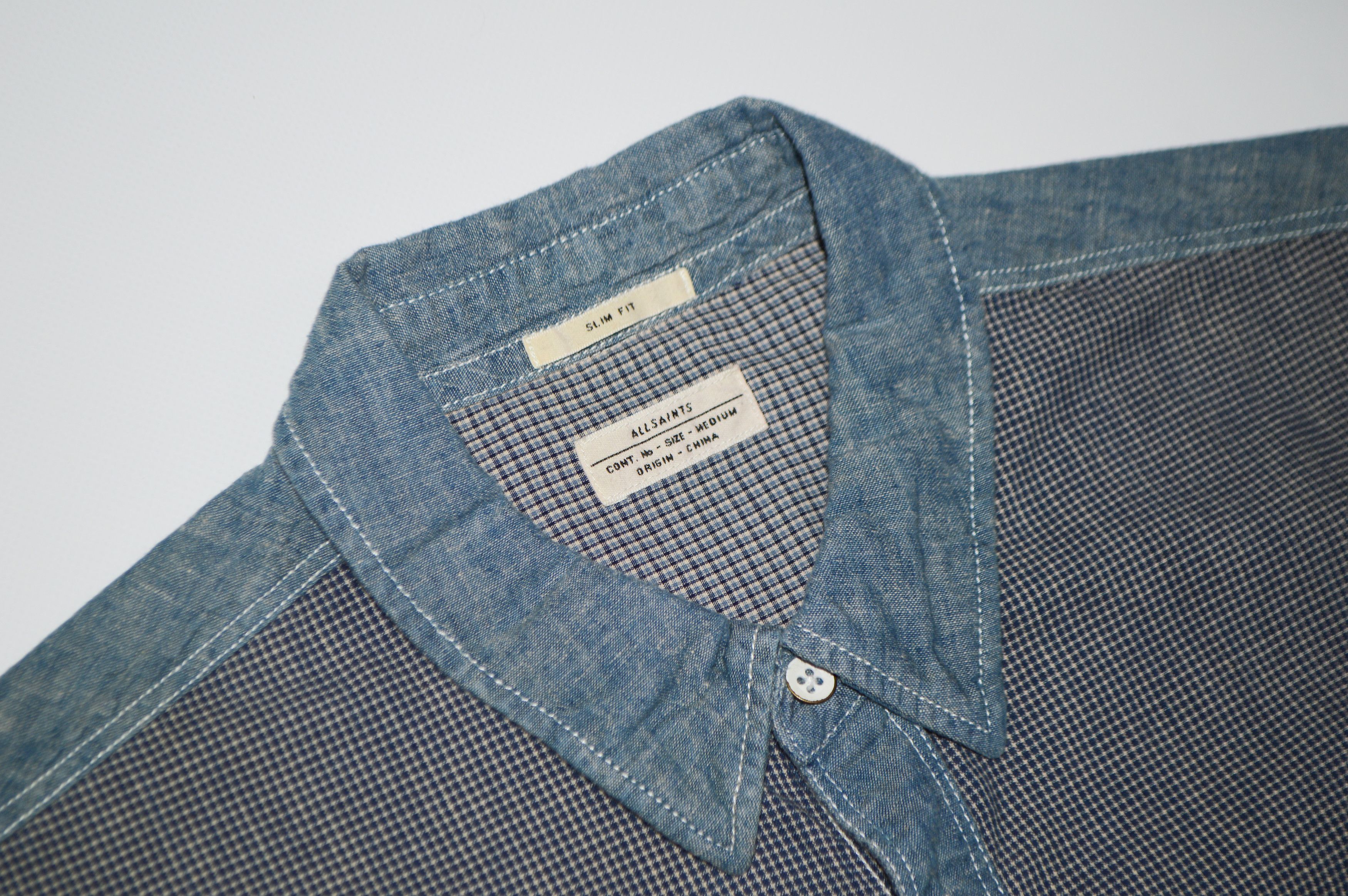 Allsaints Allsaints Ibuki Checked Cotton Slim Fit Shirt Size US M / EU 48-50 / 2 - 4 Thumbnail