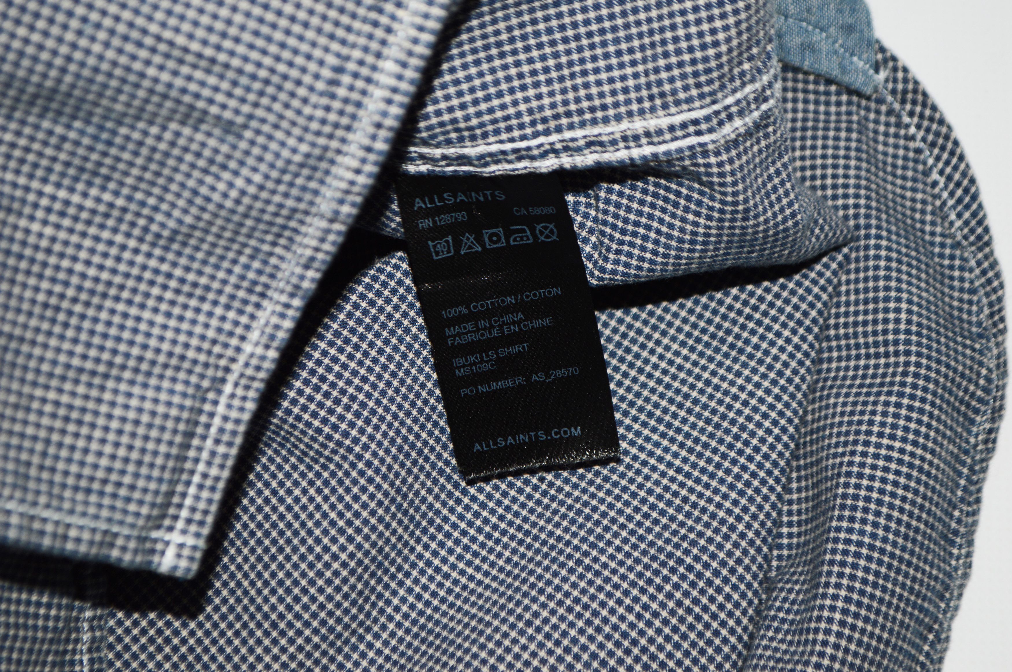 Allsaints Allsaints Ibuki Checked Cotton Slim Fit Shirt Size US M / EU 48-50 / 2 - 6 Thumbnail