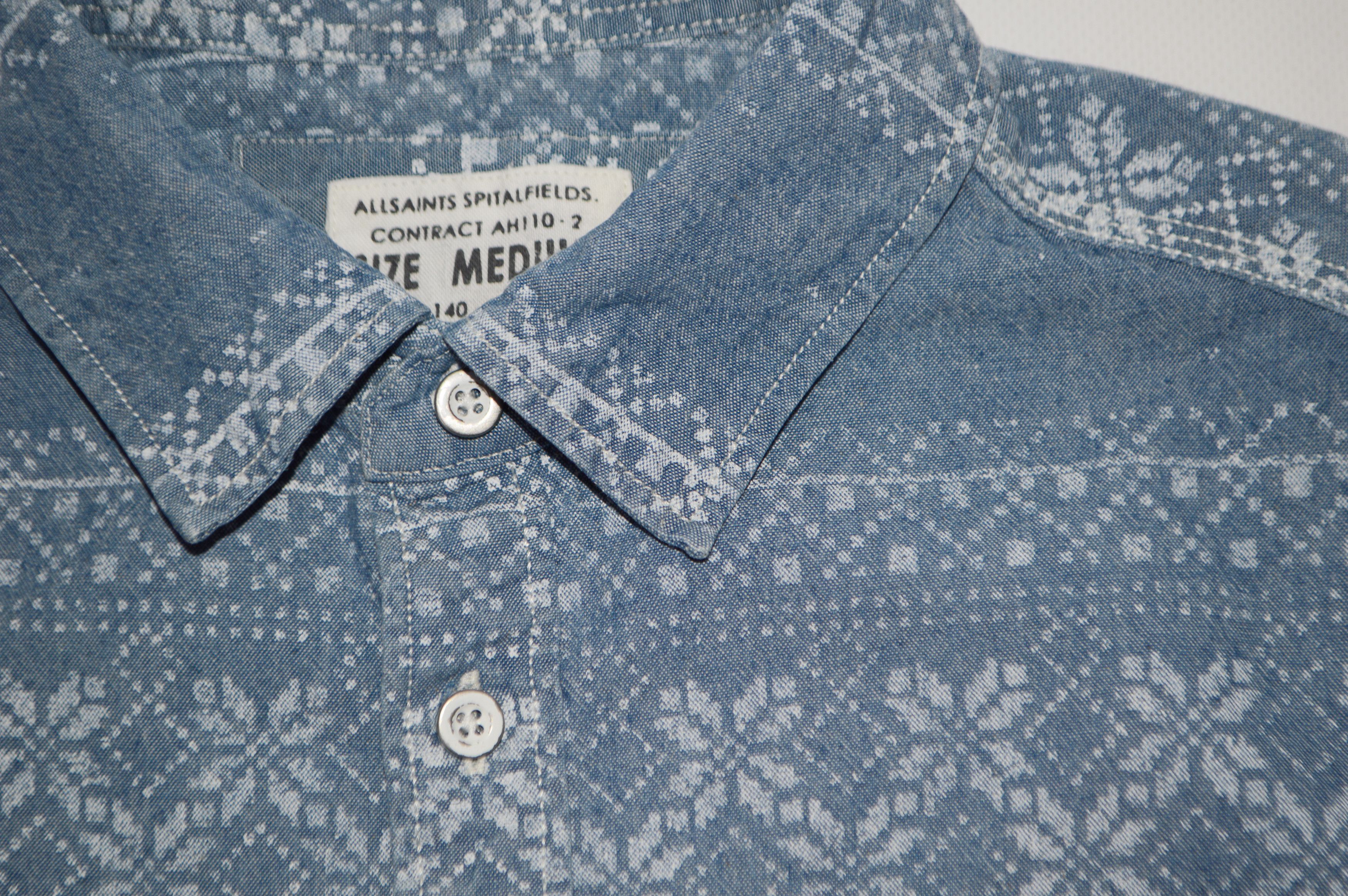 Allsaints AllSaints Oslo Chambray Cotton Shirt Size M Size US M / EU 48-50 / 2 - 4 Thumbnail