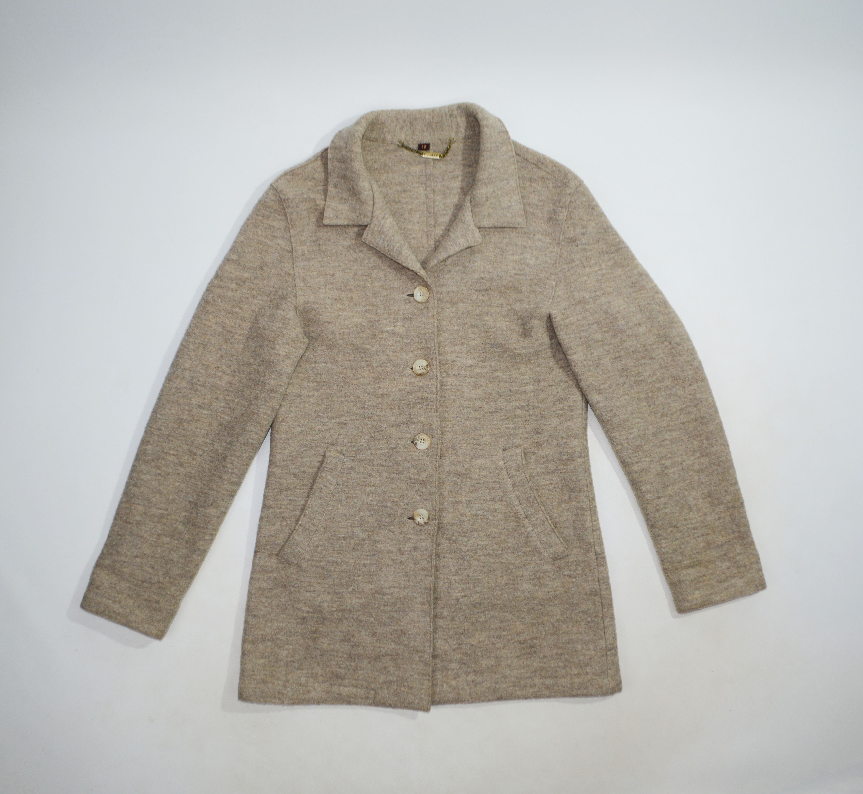 Mulberry Mulberry Beige Wool Coat Size 10 Size L / US 10 / IT 46 - 1 Thumbnail