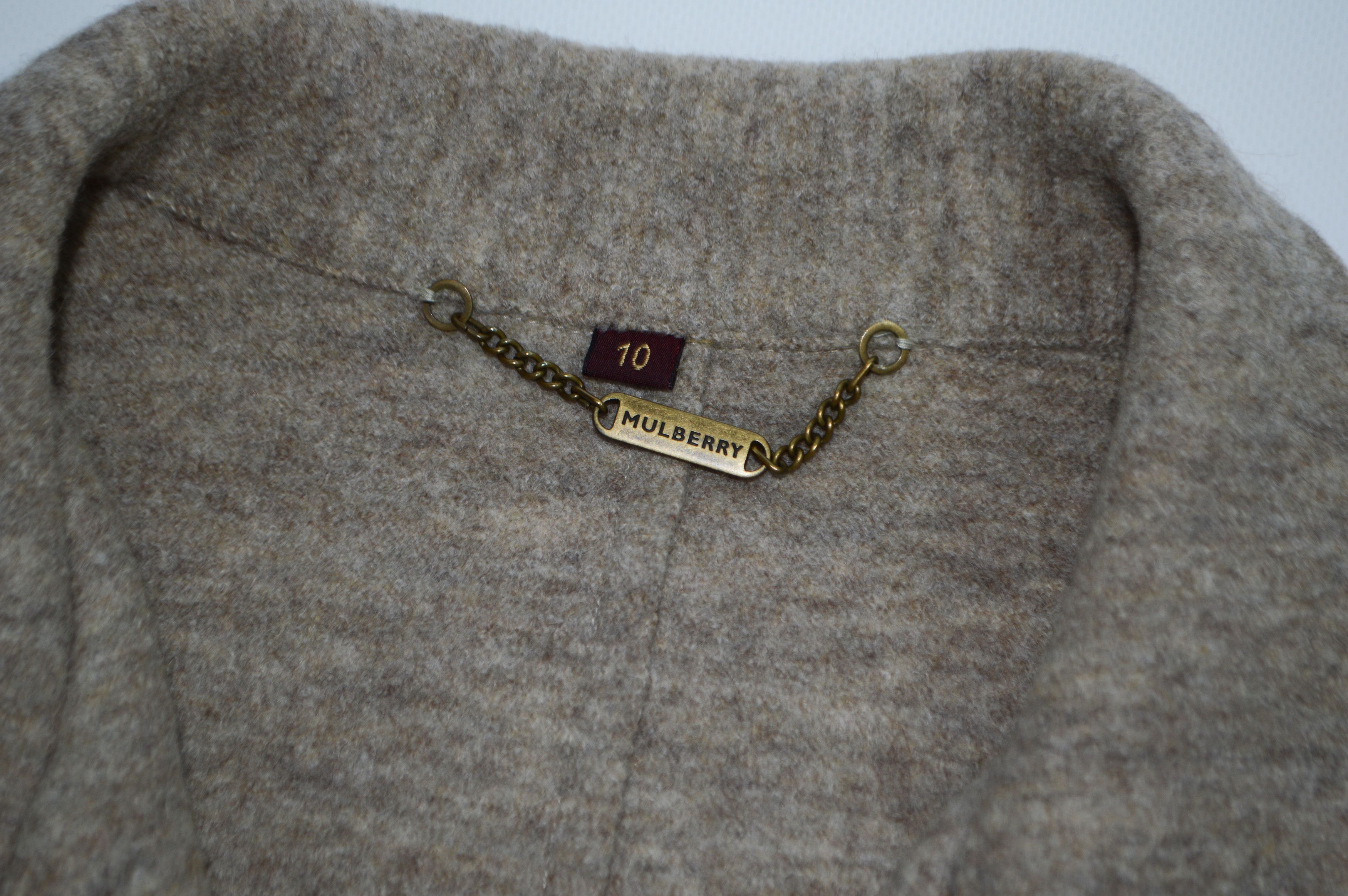 Mulberry Mulberry Beige Wool Coat Size 10 Size L / US 10 / IT 46 - 4 Thumbnail