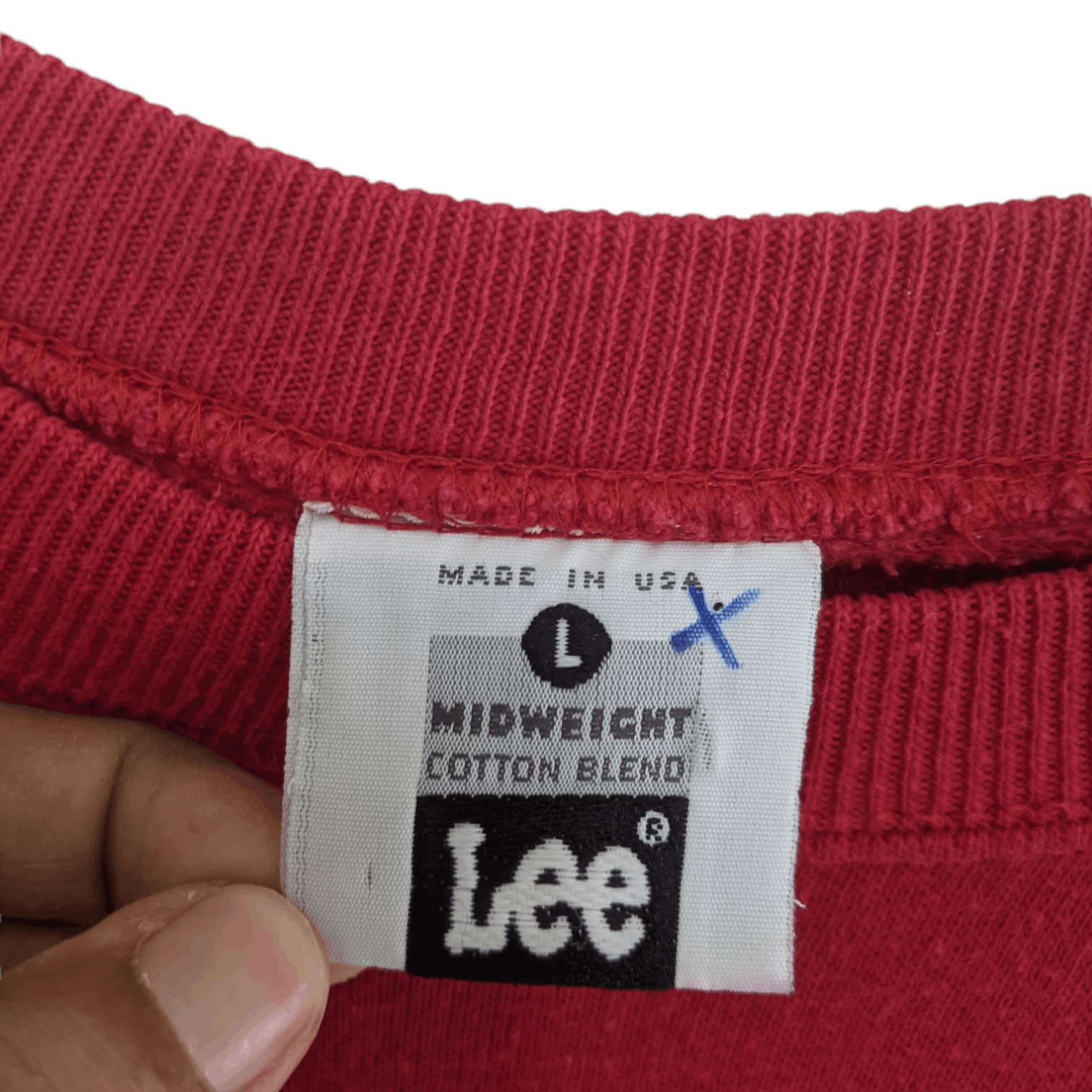 Lee Vintage 90's LEE Big Spell Out Jumper Sweatshirt Size US L / EU 52-54 / 3 - 8 Thumbnail