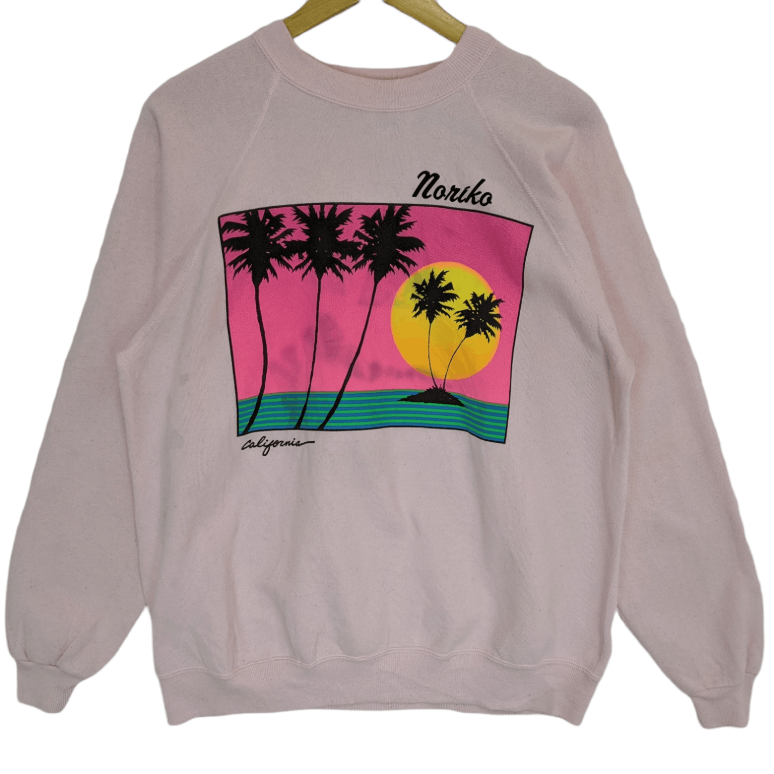 Hanes Vintage 80's HANES Noriko California Beach Hawaii Sweatshirt Size US M / EU 48-50 / 2 - 2 Thumbnail