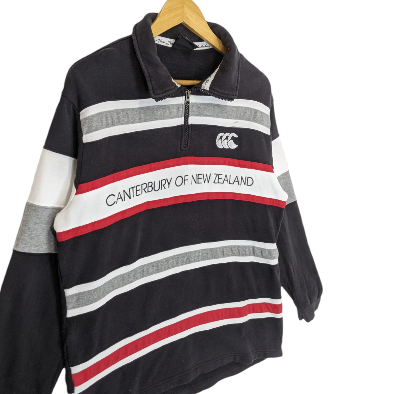Canterbury of New Zealand CANTERBURY OF NEW ZEALAND Striped Polo Jumper Sweatshirt Size US M / EU 48-50 / 2 - 3 Thumbnail