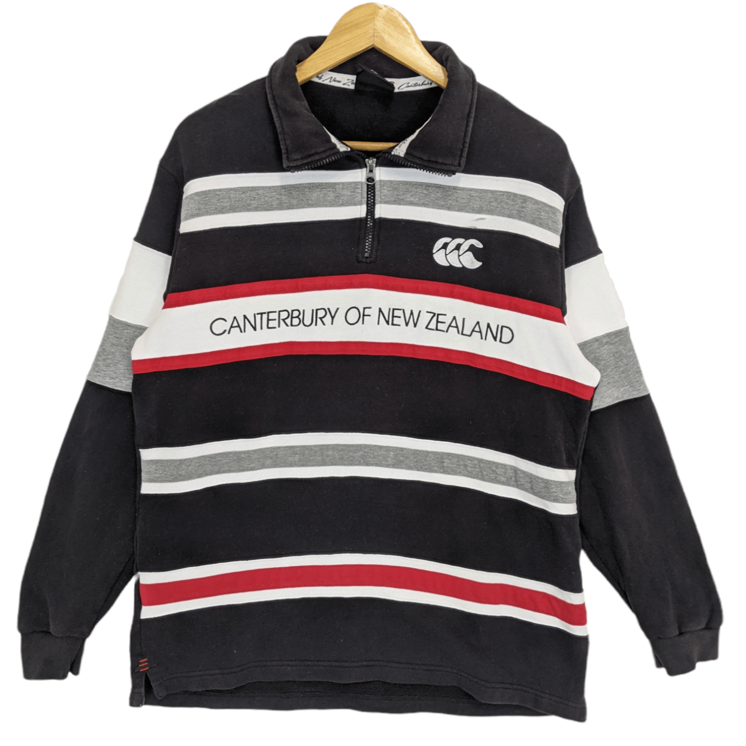 Canterbury of New Zealand CANTERBURY OF NEW ZEALAND Striped Polo Jumper Sweatshirt Size US M / EU 48-50 / 2 - 2 Thumbnail