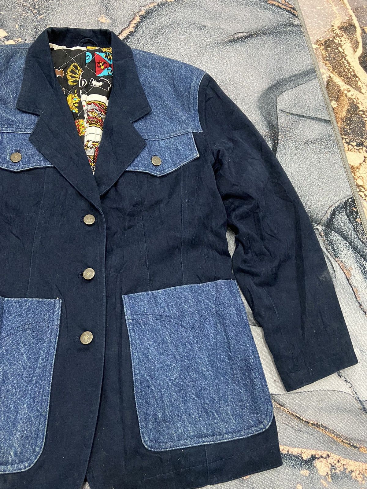 Moschino Moschino Playing Card lining denim jacket Size US M / EU 48-50 / 2 - 4 Thumbnail
