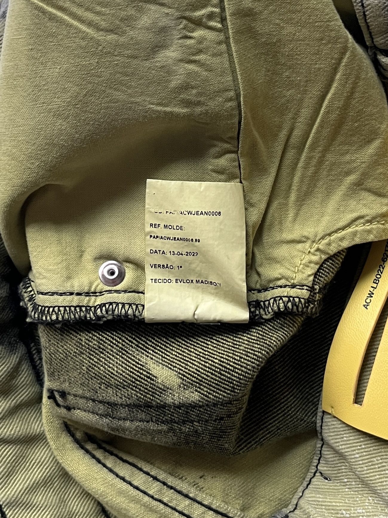 A-COLD-WALL* × Samuel Ross ⚡️QUICK SALE⚡️2022 A Cold Wall Yellow/Black Denim Jeans Size US 32 / EU 48 - 5 Thumbnail