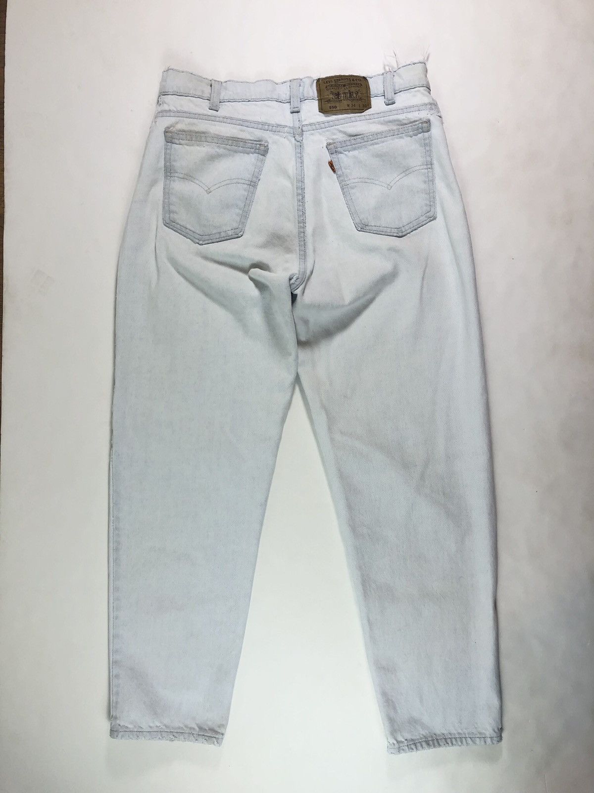 Levi's × Vintage Vintage 90s Levi's 550 Orange Tab Relaxed Distressed Jeans Size US 33 - 9 Thumbnail