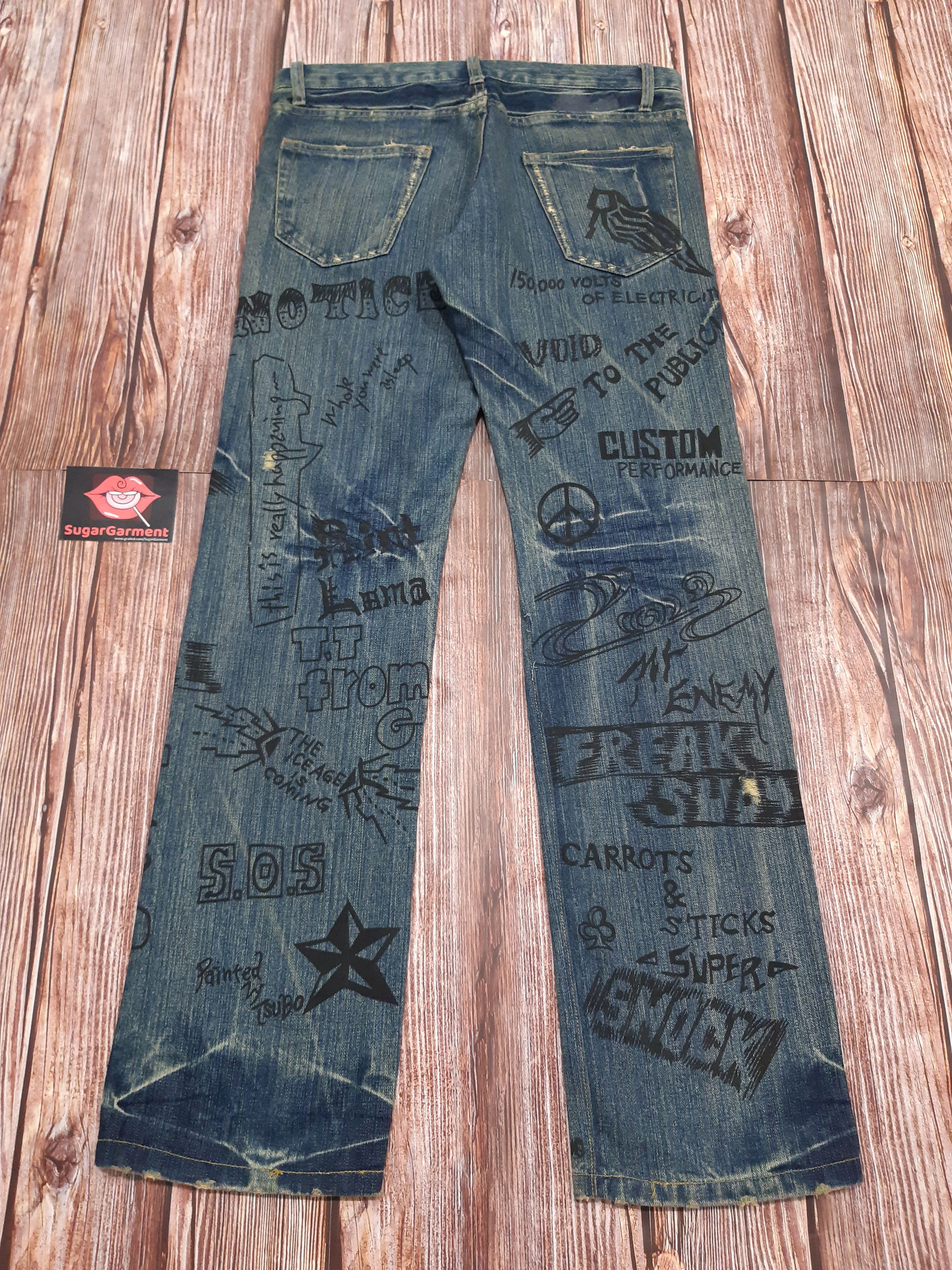 Japanese Brand Japanese Jeans Vintage Full Print Size US 34 / EU 50 - 7 Thumbnail