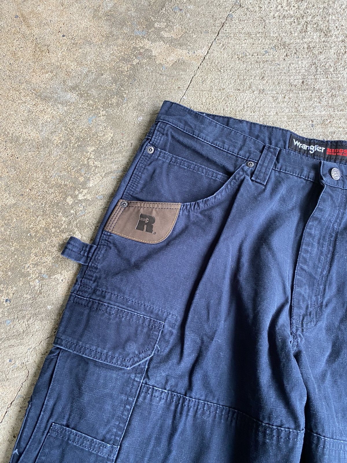 Vintage × Wrangler Vintage Wrangler Riggs Double Knee Cargo Pants Size US 36 / EU 52 - 2 Thumbnail