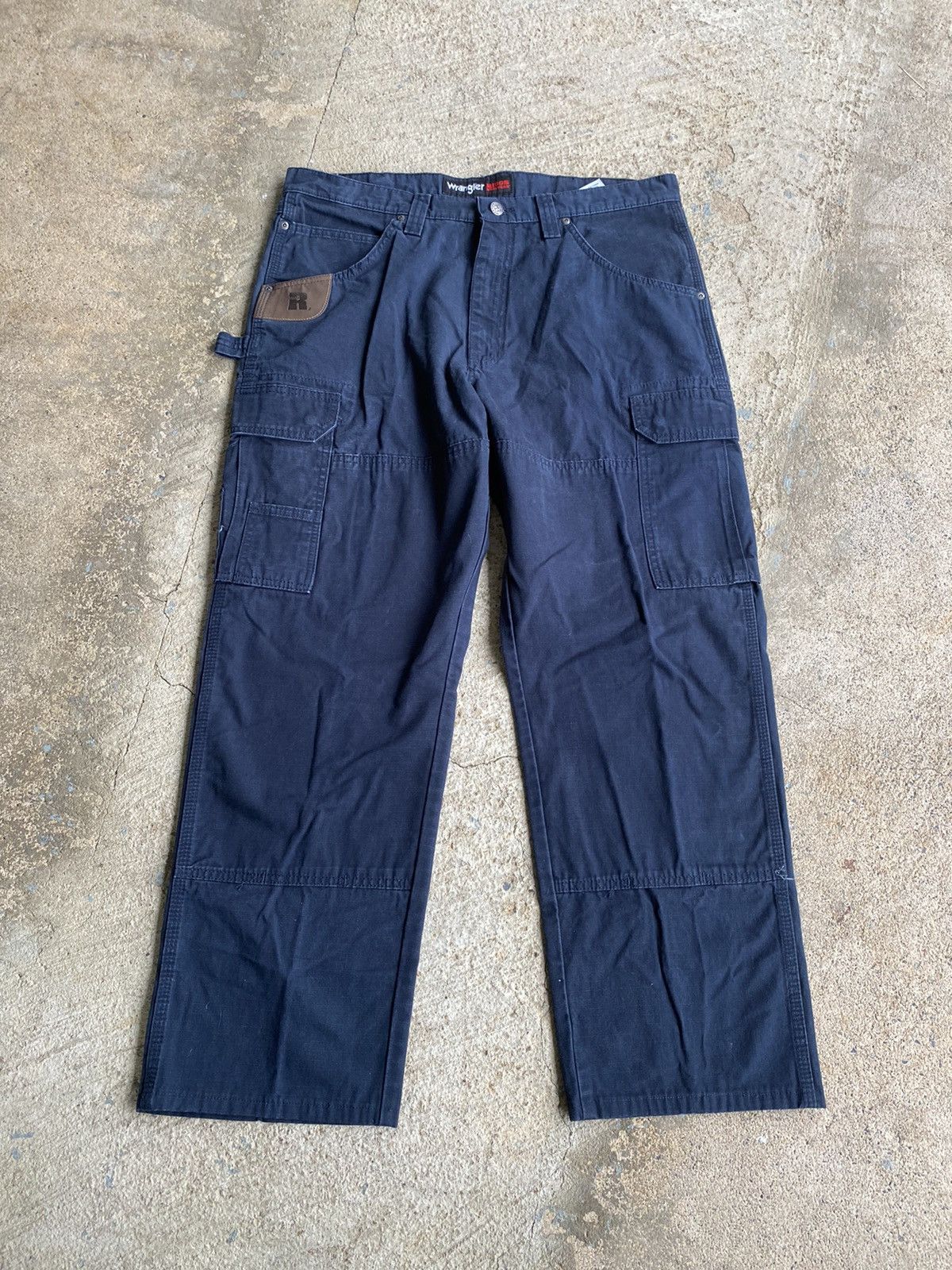 Vintage × Wrangler Vintage Wrangler Riggs Double Knee Cargo Pants Size US 36 / EU 52 - 1 Thumbnail