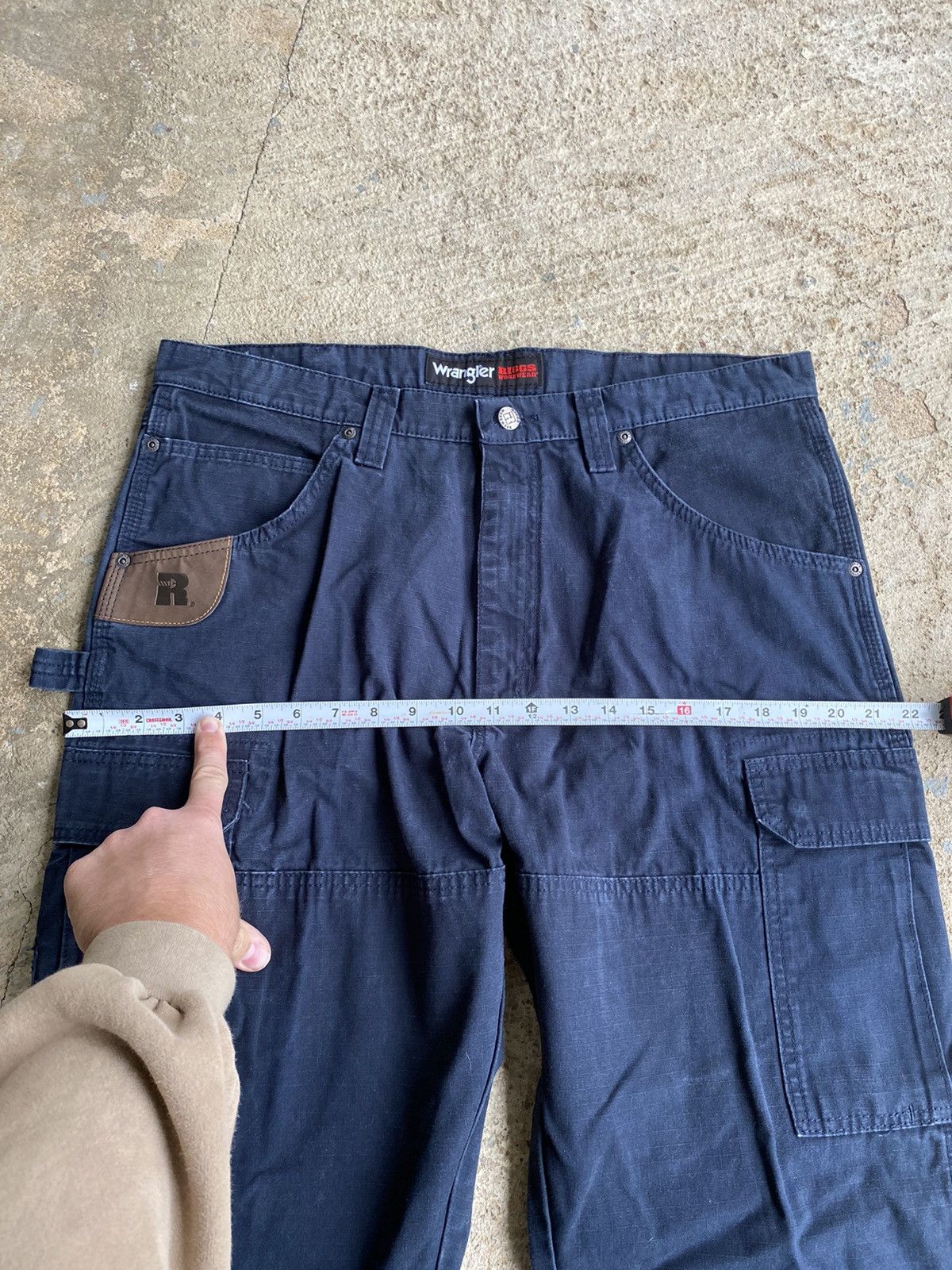 Vintage × Wrangler Vintage Wrangler Riggs Double Knee Cargo Pants Size US 36 / EU 52 - 8 Thumbnail