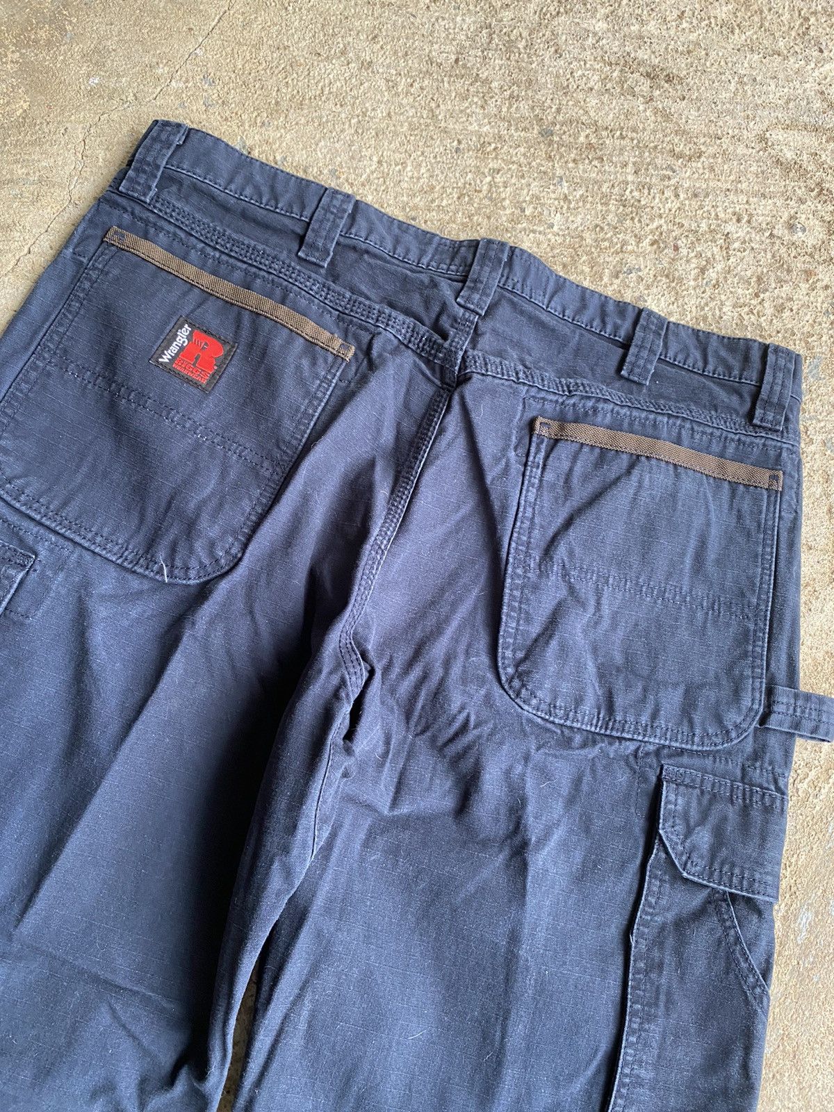Vintage × Wrangler Vintage Wrangler Riggs Double Knee Cargo Pants Size US 36 / EU 52 - 6 Thumbnail