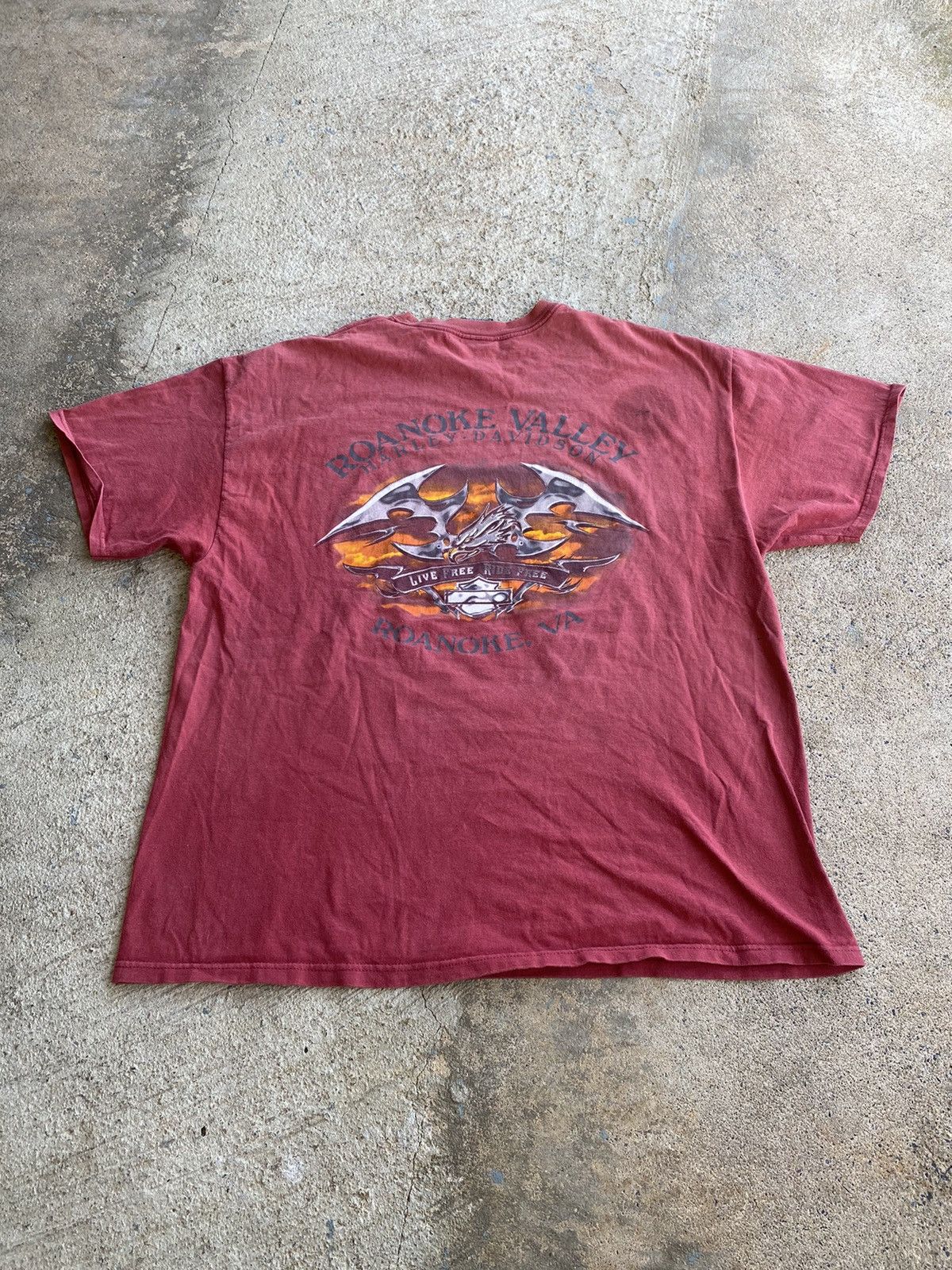Harley Davidson × Vintage Vintage Y2K Harley Davidson Faded Worn Shirt Size US XXL / EU 58 / 5 - 5 Thumbnail