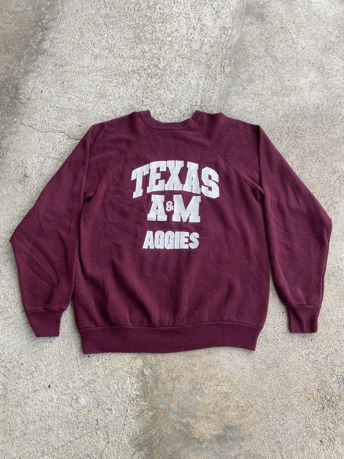 Vintage Vintage 80’s Tutlex Texas A&M Aggies Raglan Sweatshirt Size US M / EU 48-50 / 2 - 1 Thumbnail