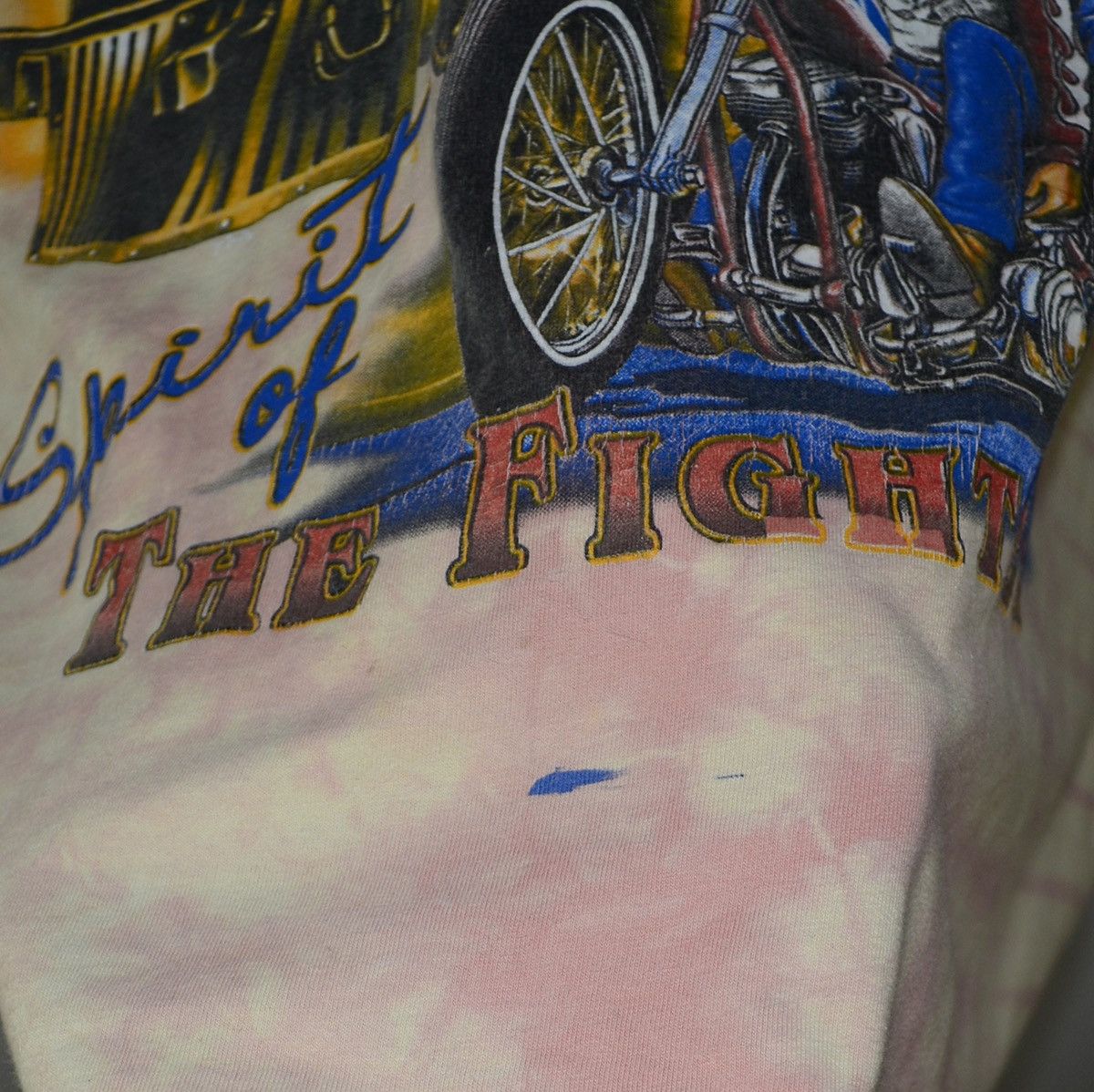 Harley Davidson Vintage 80’s 90’s Easyraiders Tie Dye Spirit of Fighter tee Size US XL / EU 56 / 4 - 3 Thumbnail