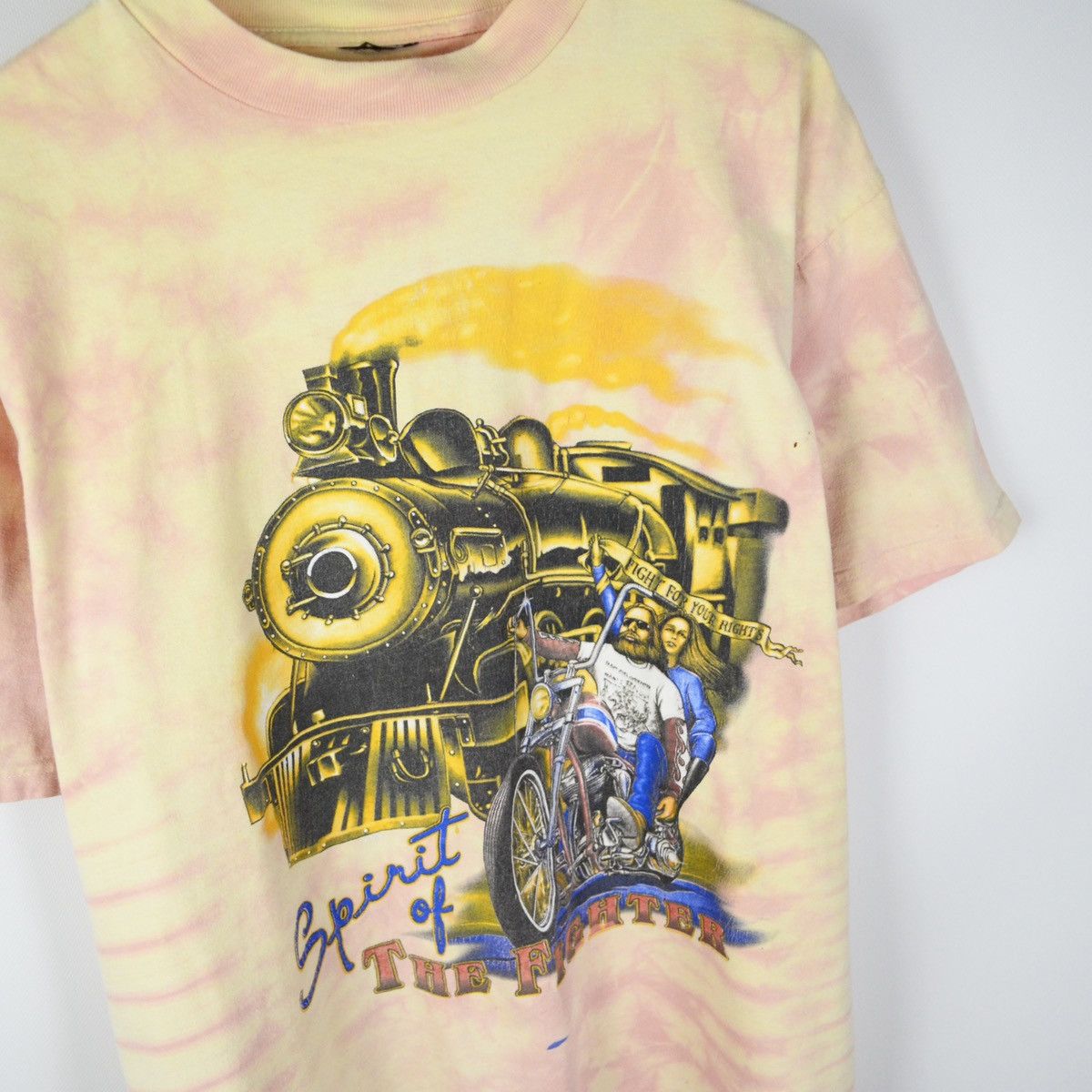 Harley Davidson Vintage 80’s 90’s Easyraiders Tie Dye Spirit of Fighter tee Size US XL / EU 56 / 4 - 2 Thumbnail