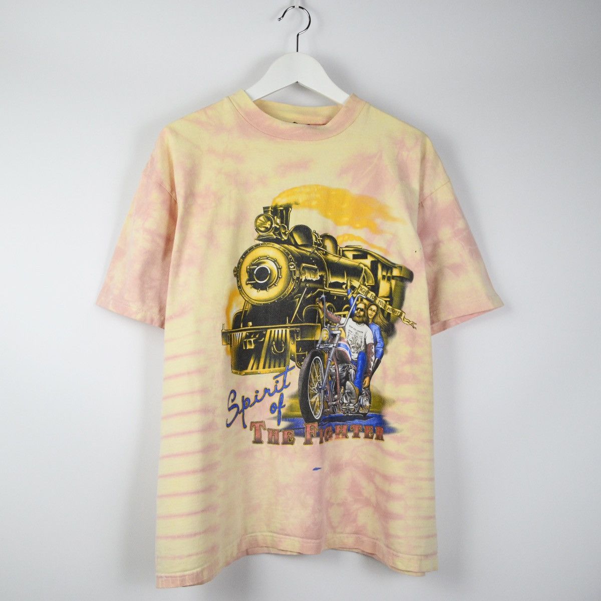 Harley Davidson Vintage 80’s 90’s Easyraiders Tie Dye Spirit of Fighter tee Size US XL / EU 56 / 4 - 1 Thumbnail