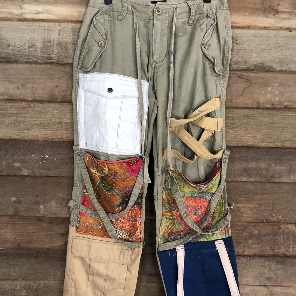 Japanese Brand DLL Acoustic Custom Multipocket Cargo Pants #c1245DL Size US 27 - 4 Thumbnail