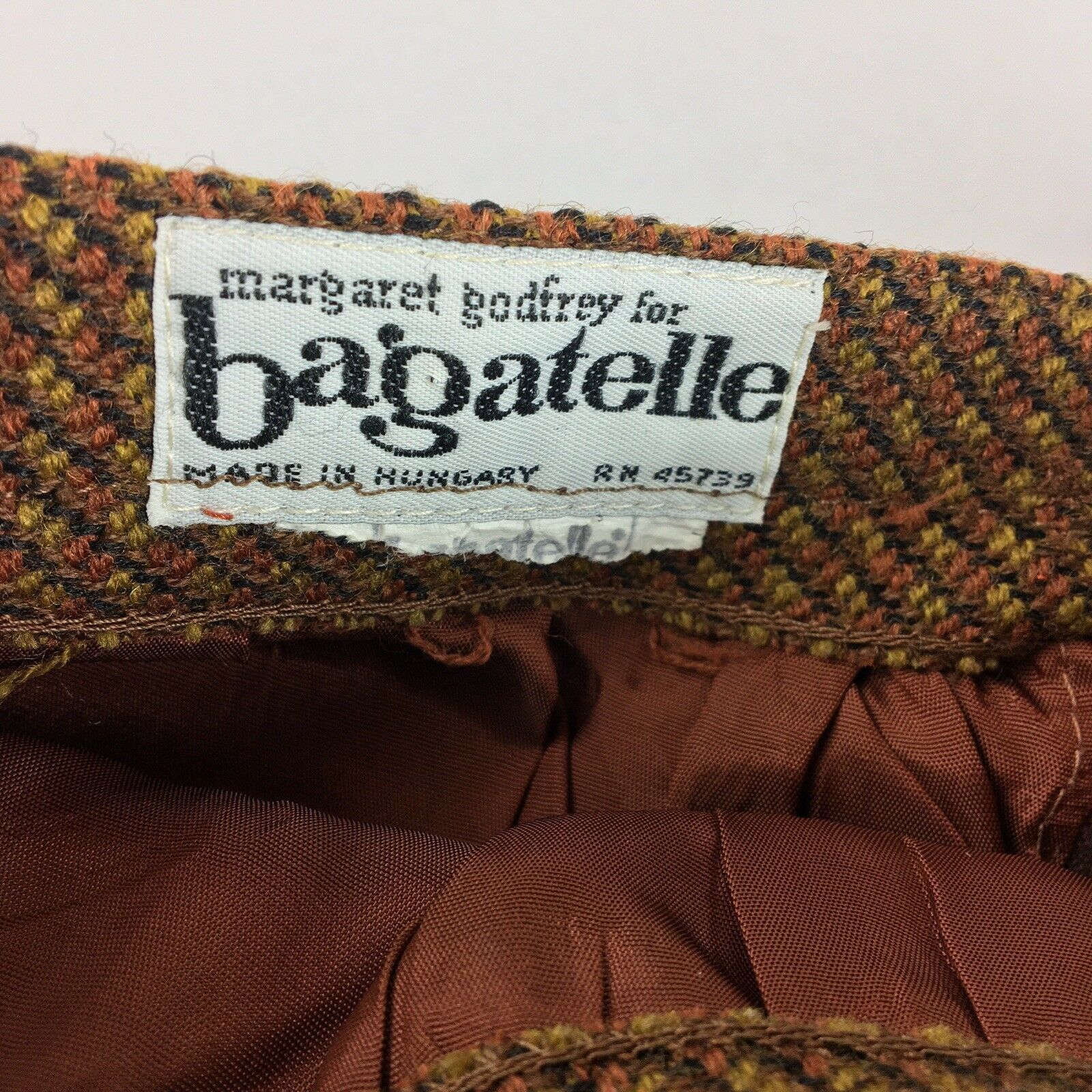Other × Vintage Vintage 70s Margaret Godfrey Bagatelle Wool Pencil Skirt Size 26" / US 2 / IT 38 - 4 Thumbnail
