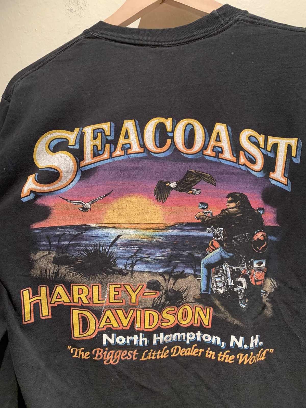 Harley Davidson × Vintage *RARE* Vintage Harley Davidson Seacoast NH Long Sleeve Shirt Size US M / EU 48-50 / 2 - 6 Thumbnail