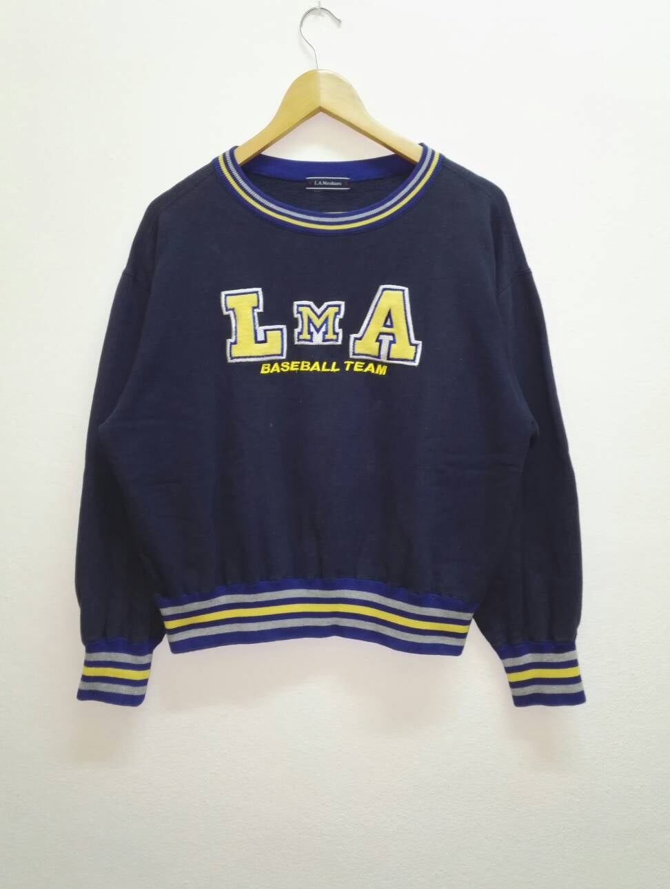 image of Mlb x Triple A Baseball Lma Baseball Team L.a Mashues Big Logo (Ss310) in Navy Blue (Size Medium)