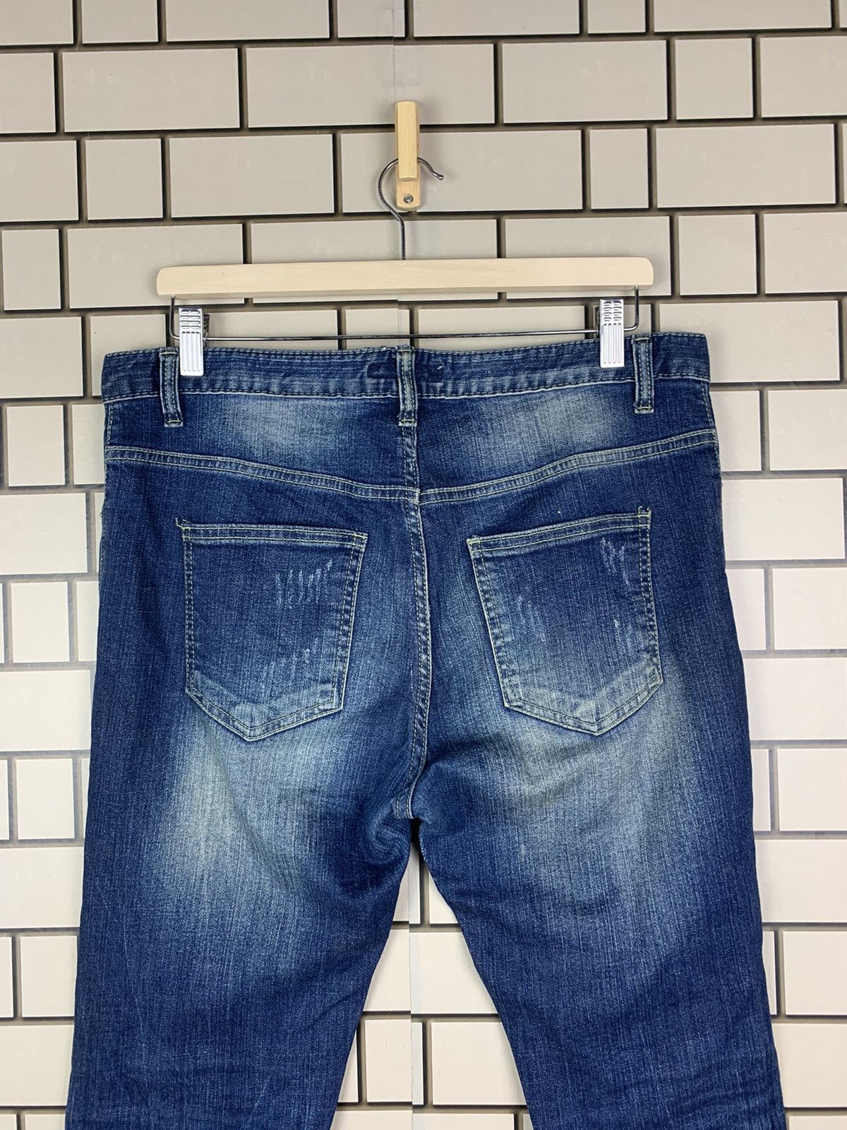If Six Was Nine × Japanese Brand Japanese Brand Marble Distressed Denim Size US 34 / EU 50 - 12 Thumbnail
