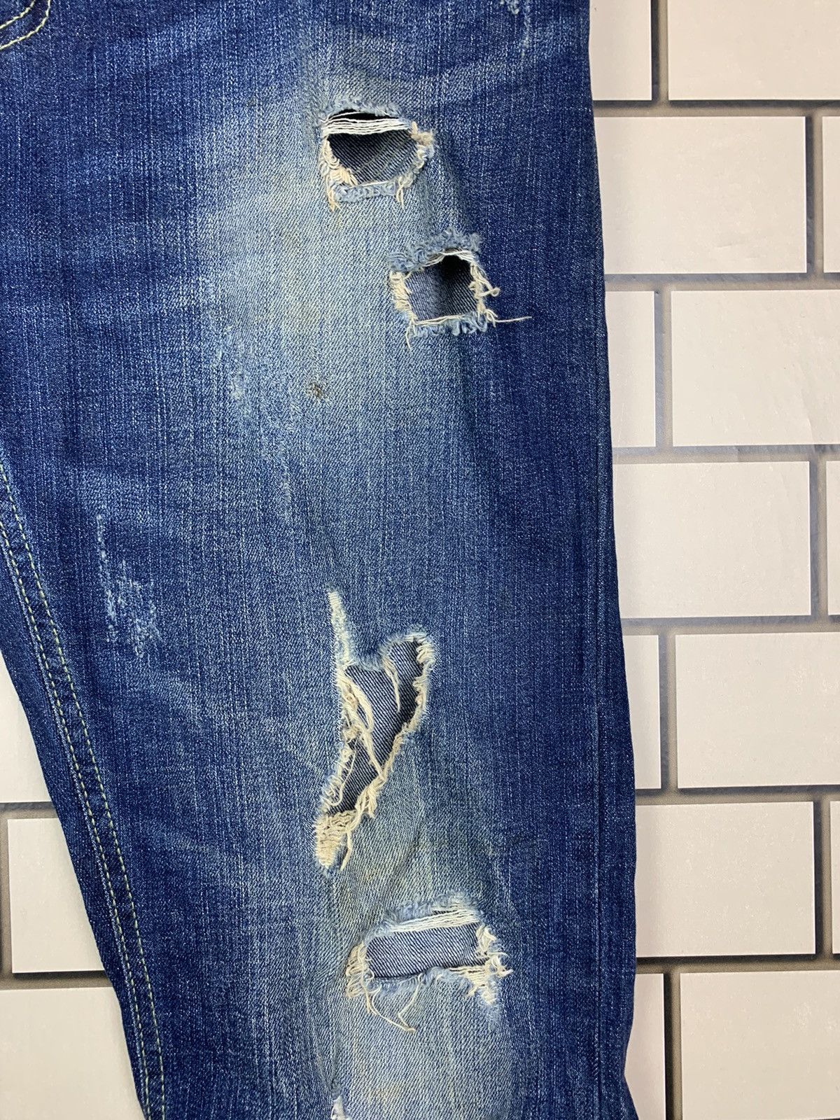 If Six Was Nine × Japanese Brand Japanese Brand Marble Distressed Denim Size US 34 / EU 50 - 9 Thumbnail