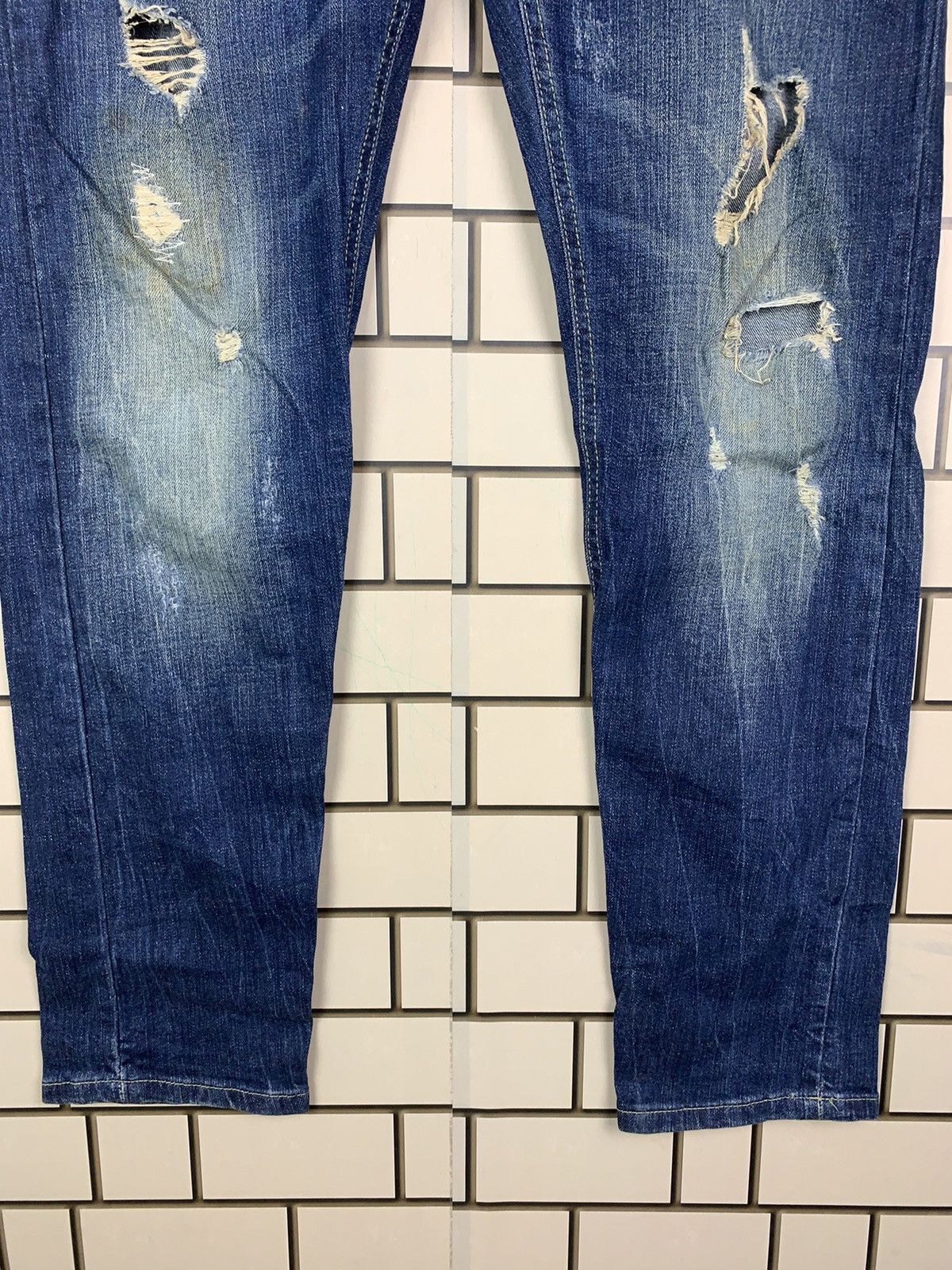 If Six Was Nine × Japanese Brand Japanese Brand Marble Distressed Denim Size US 34 / EU 50 - 3 Thumbnail