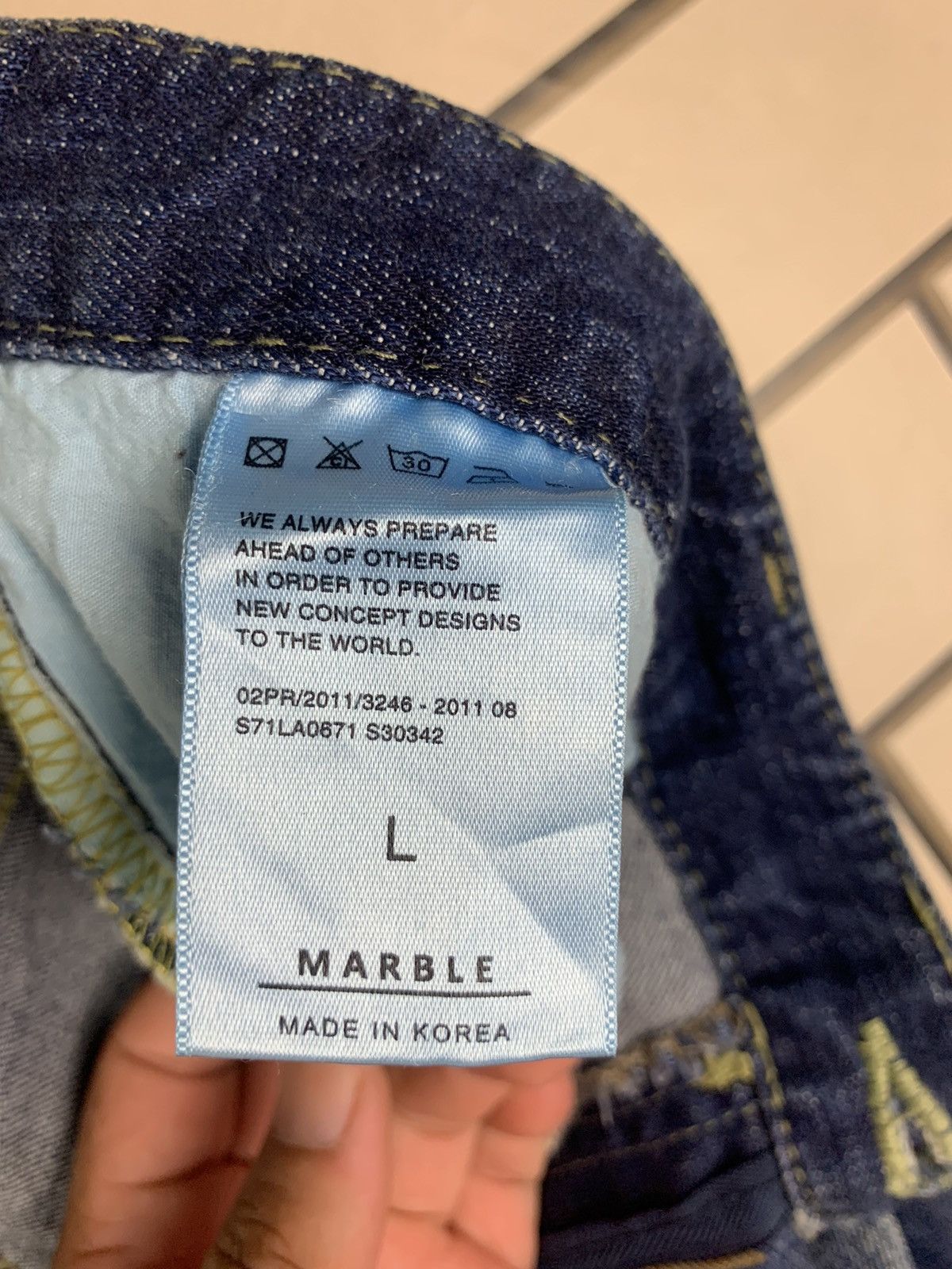 If Six Was Nine × Japanese Brand Japanese Brand Marble Distressed Denim Size US 34 / EU 50 - 17 Thumbnail