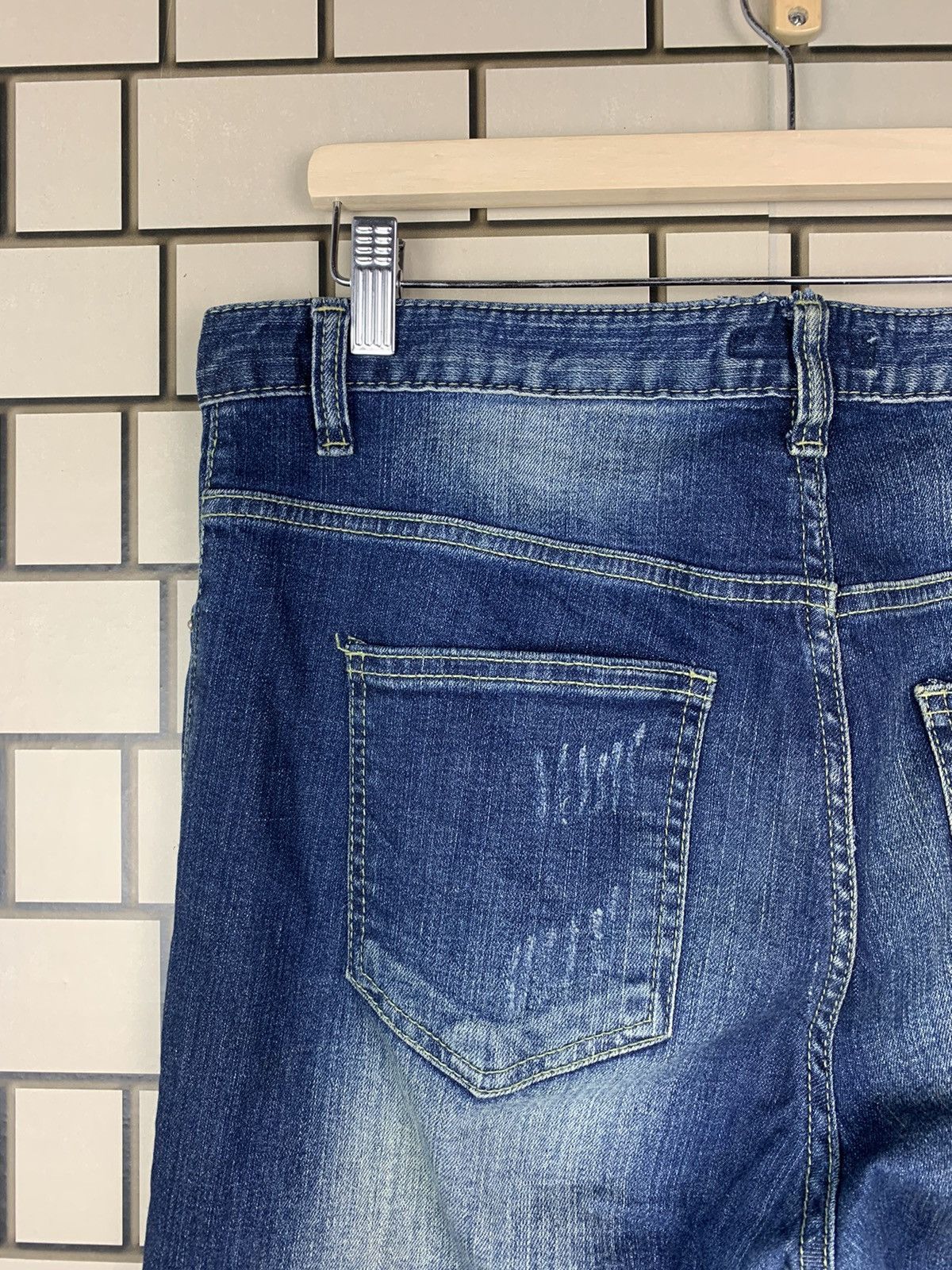 If Six Was Nine × Japanese Brand Japanese Brand Marble Distressed Denim Size US 34 / EU 50 - 14 Thumbnail