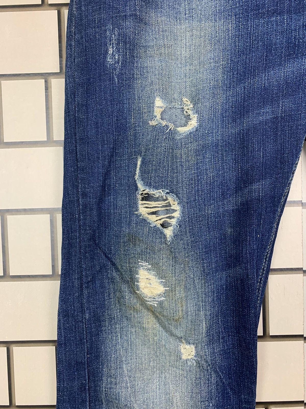 If Six Was Nine × Japanese Brand Japanese Brand Marble Distressed Denim Size US 34 / EU 50 - 8 Thumbnail