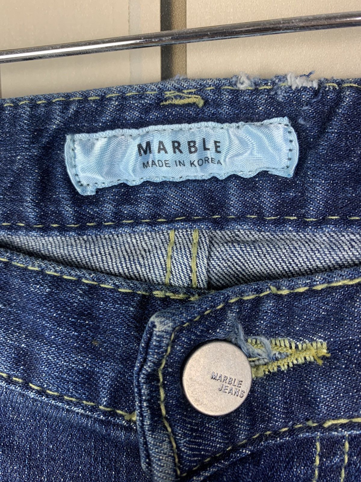 If Six Was Nine × Japanese Brand Japanese Brand Marble Distressed Denim Size US 34 / EU 50 - 16 Thumbnail