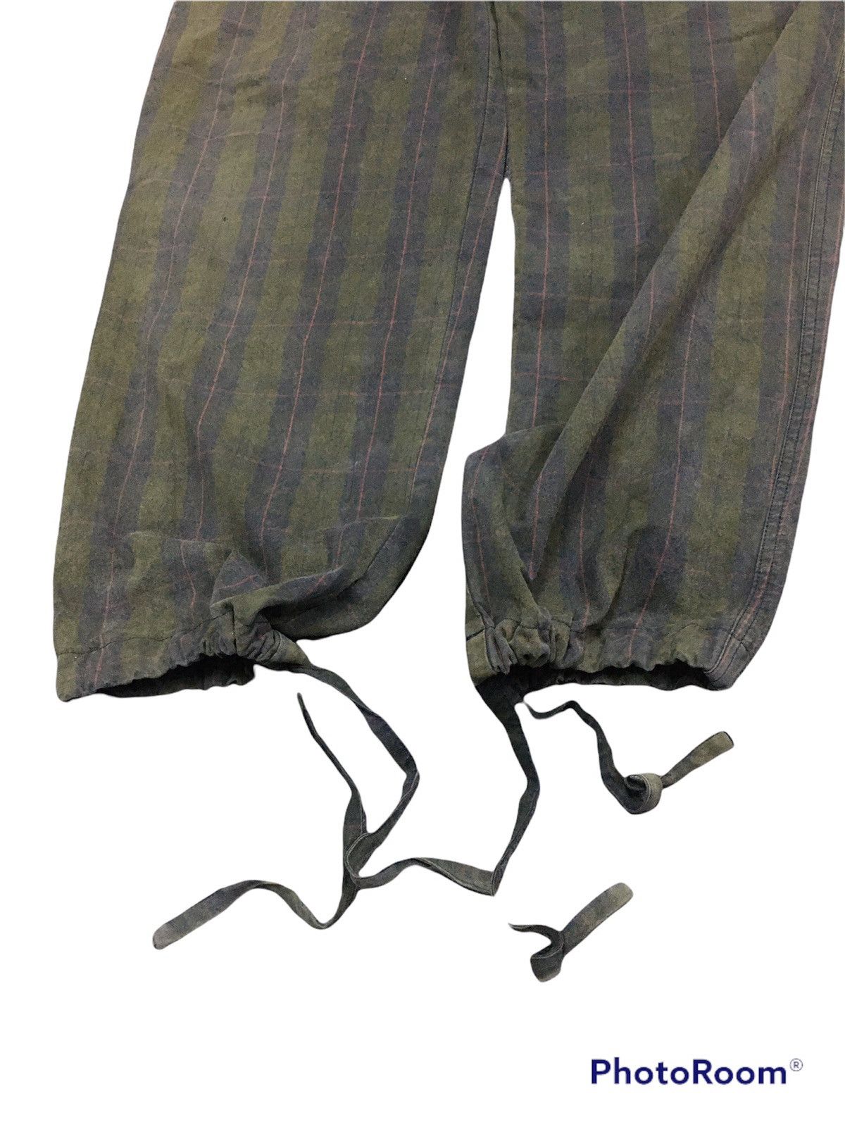 Vintage Vintage Trousers Pants Drawstring Thrashed Faded Green Size US 34 / EU 50 - 5 Thumbnail