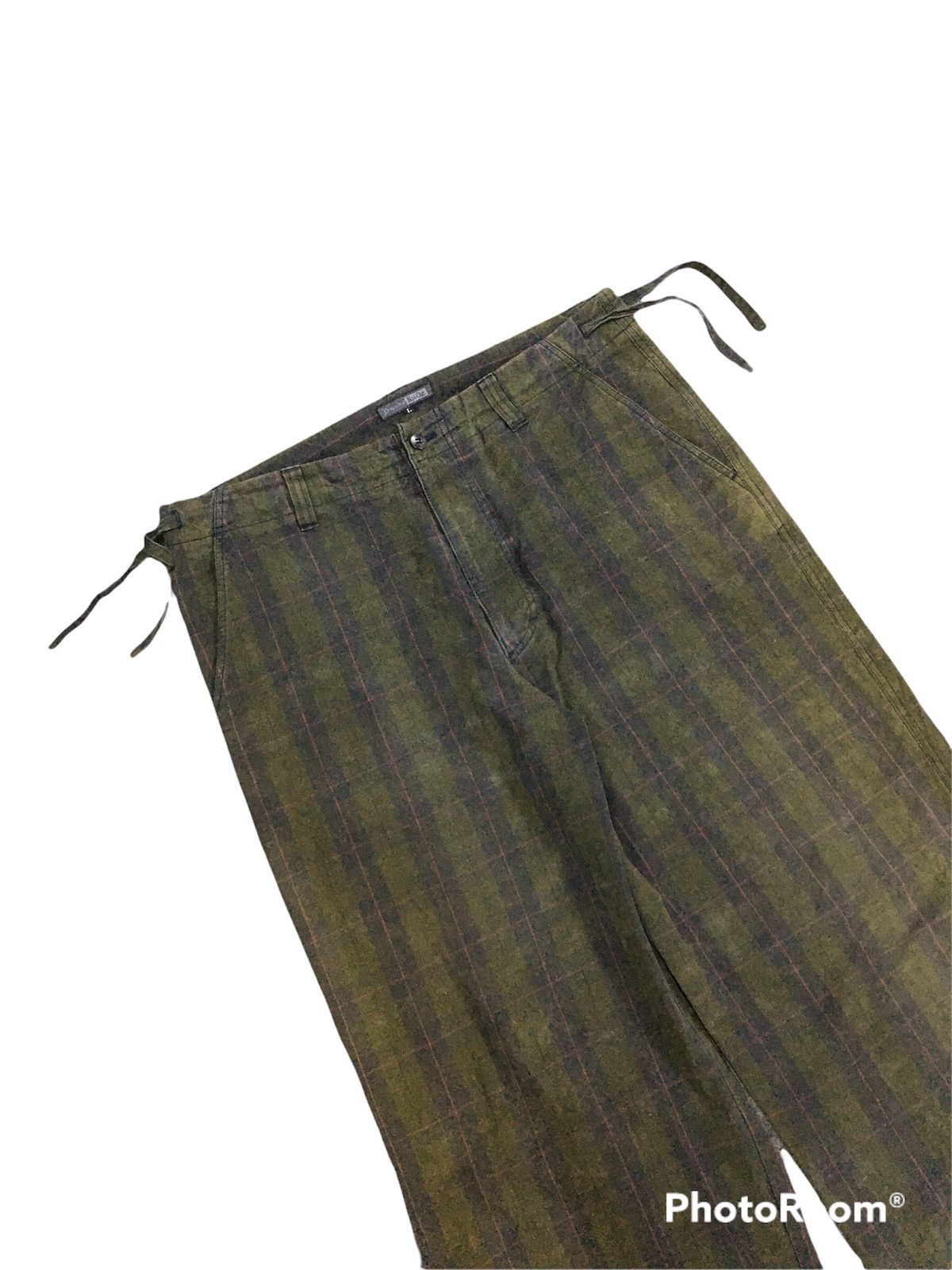 Vintage Vintage Trousers Pants Drawstring Thrashed Faded Green Size US 34 / EU 50 - 2 Thumbnail