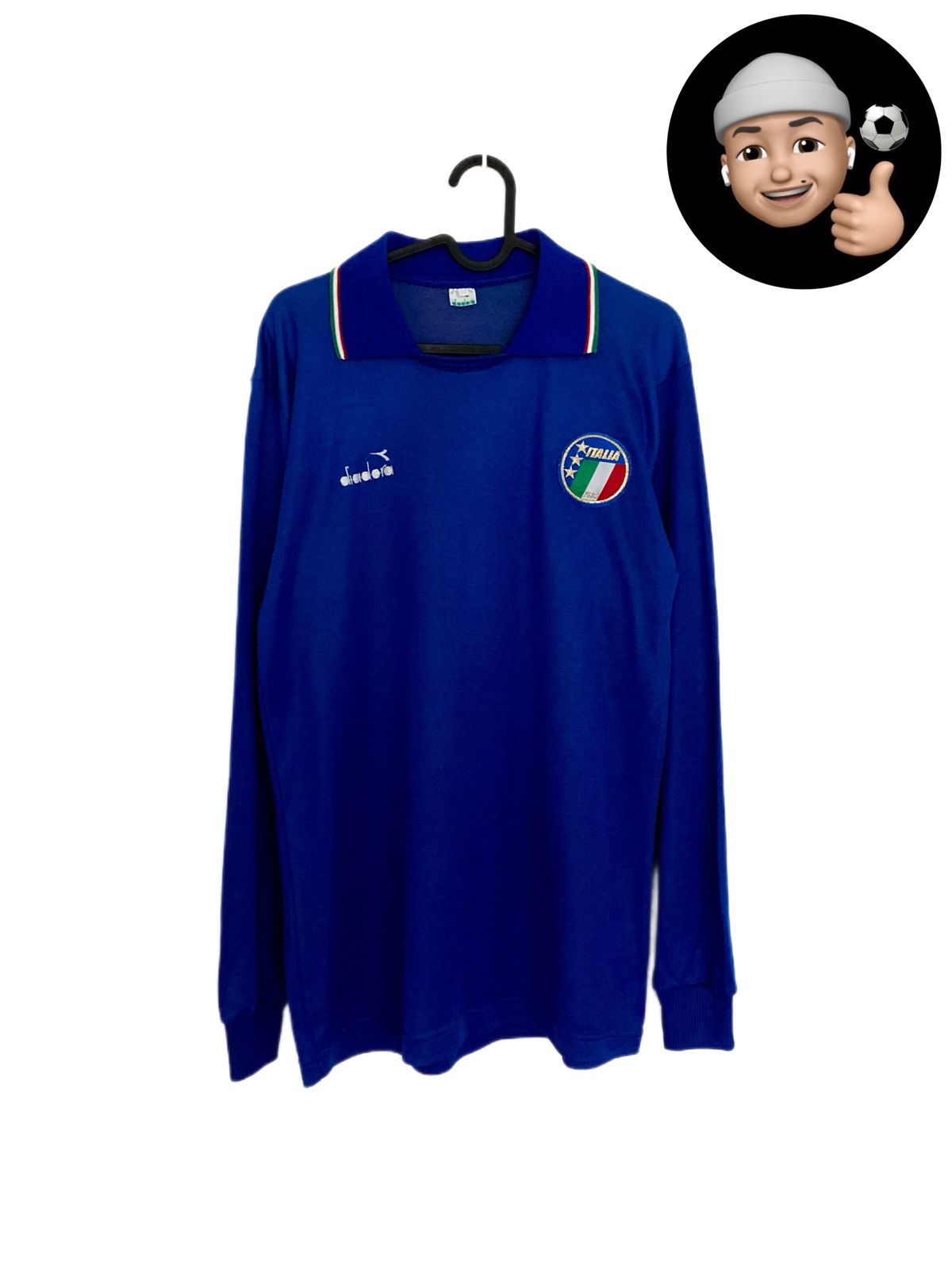 1986 1988 Italy National Diadora Vintage Home Soccer Jersey