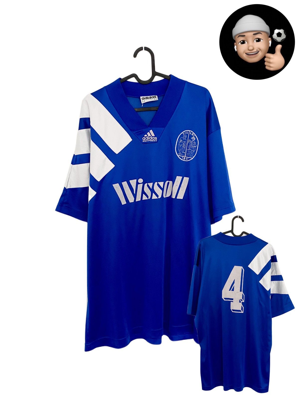 Adidas × Vintage 90s Vis Sol Adidas Equipment Vintage Jersey Size US XL / EU 56 / 4 - 1 Thumbnail