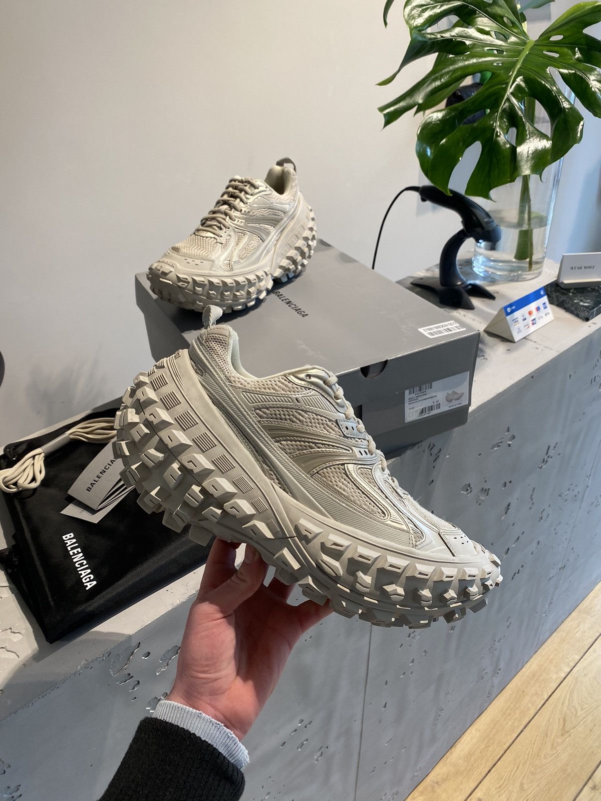 image of Balenciaga Defender Sneaker in Beige, Men's (Size 11)