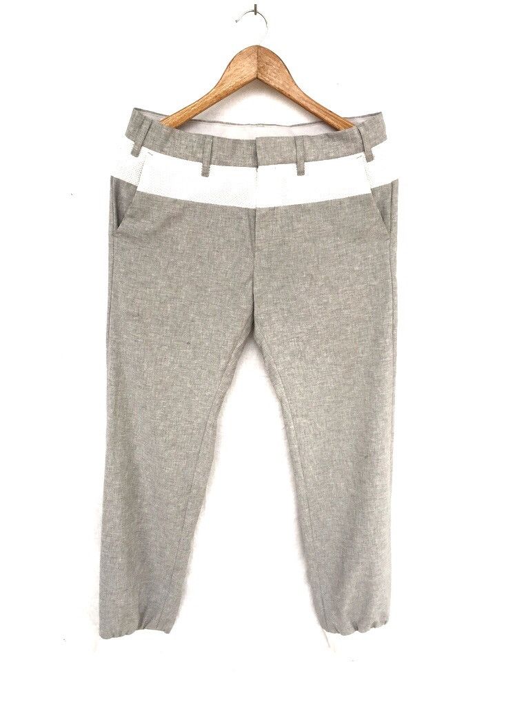 Japanese Brand 🇯🇵 Made Liberum Arbitrium White Line Slim Pants Size US 32 / EU 48 - 1 Thumbnail