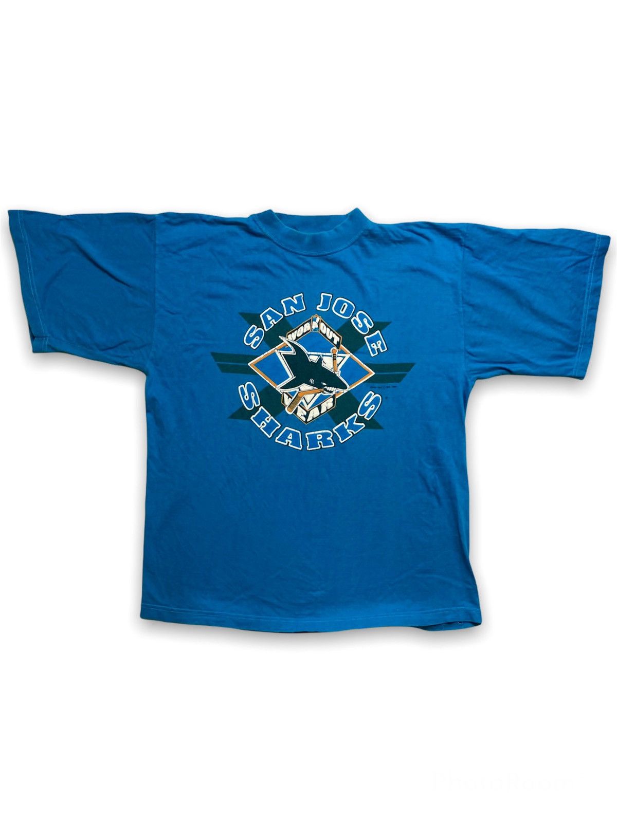 NHL × Vintage Vintage 1992 San Jose Sharks NHL Boxy fit Tshirt licensed Size US L / EU 52-54 / 3 - 5 Thumbnail