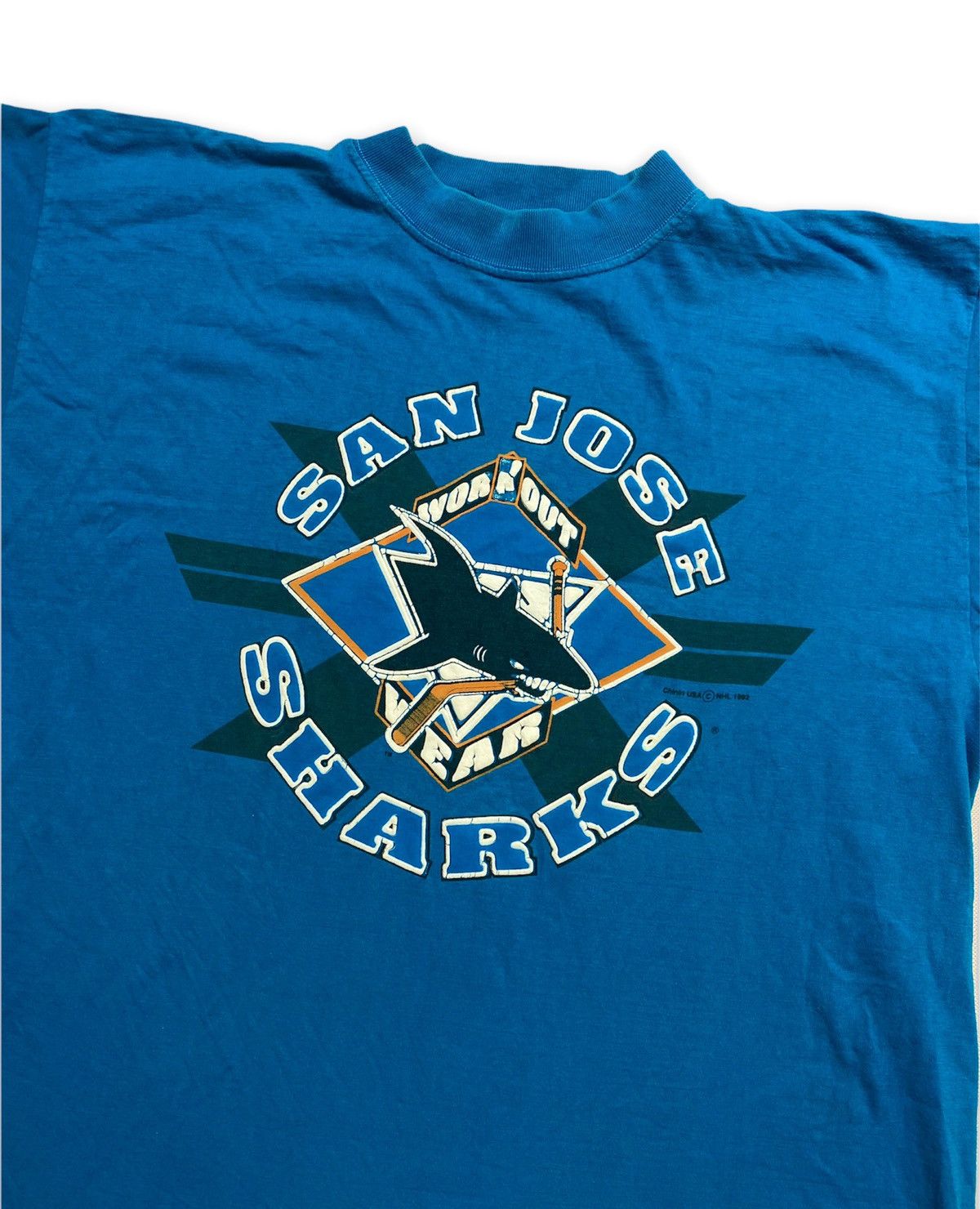 NHL × Vintage Vintage 1992 San Jose Sharks NHL Boxy fit Tshirt licensed Size US L / EU 52-54 / 3 - 1 Thumbnail